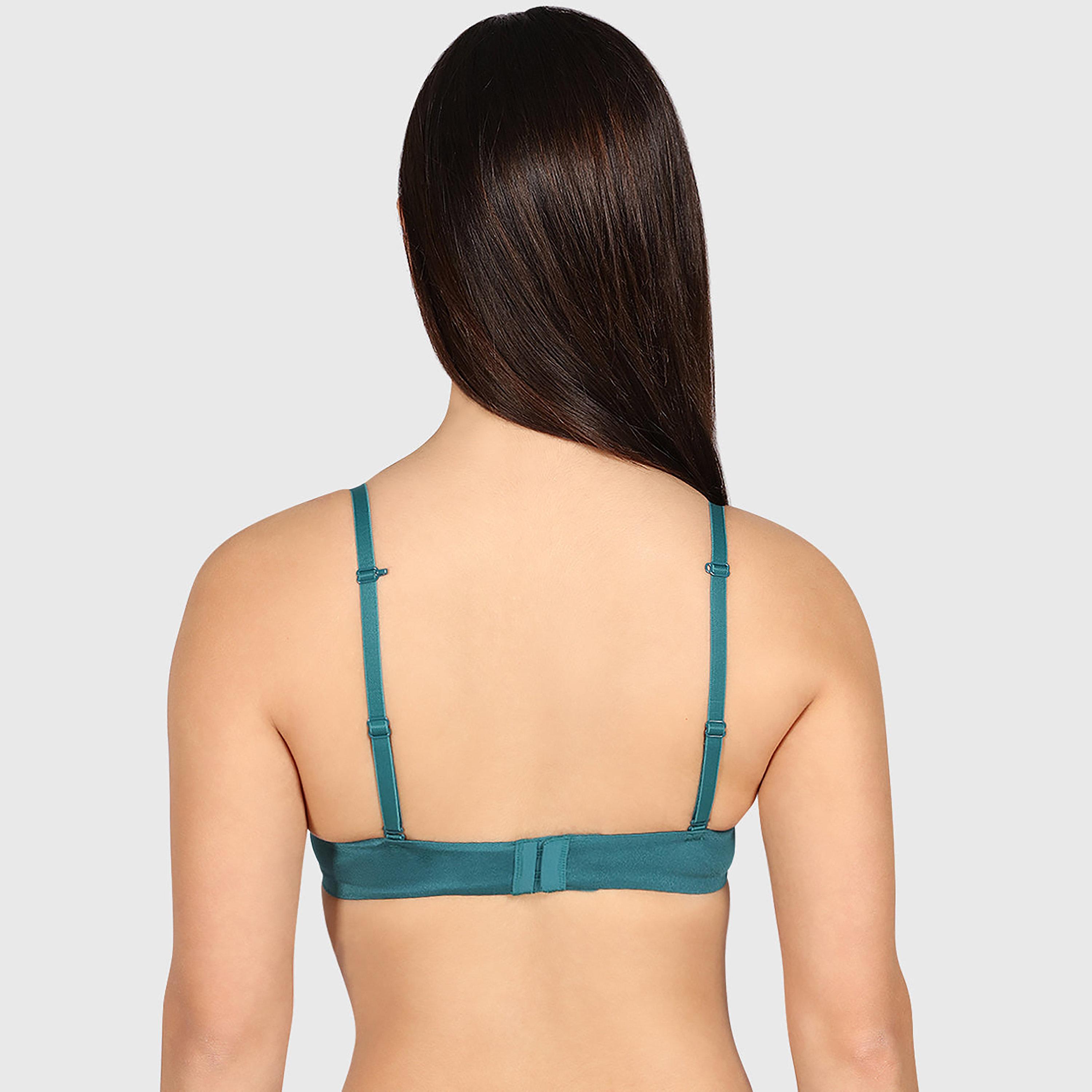 Isla & Evie Obvious Plain Wired Medium Support Gel Padding Women's Plunge Bra-women-clothing-lingerie-bras-image-4