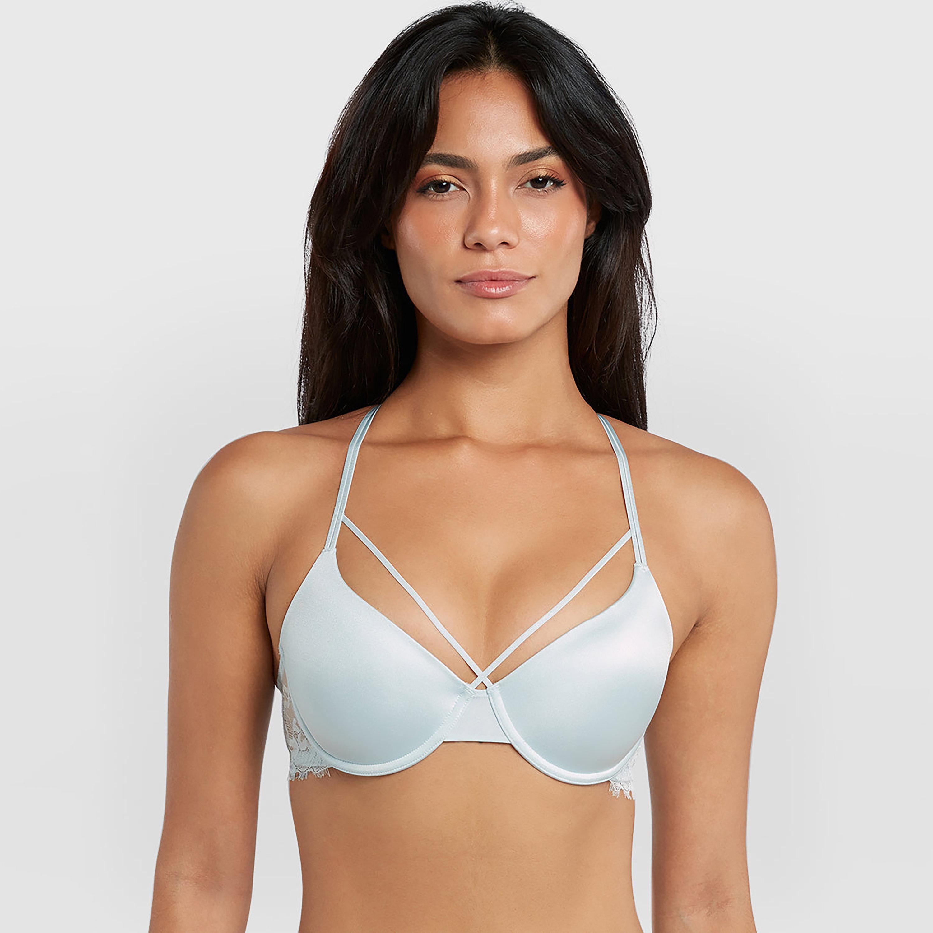 Isla & Evie Obvious Purple Micro Wired High Support Padded Women's Plunge Bra-women-clothing-lingerie-bras-image-1
