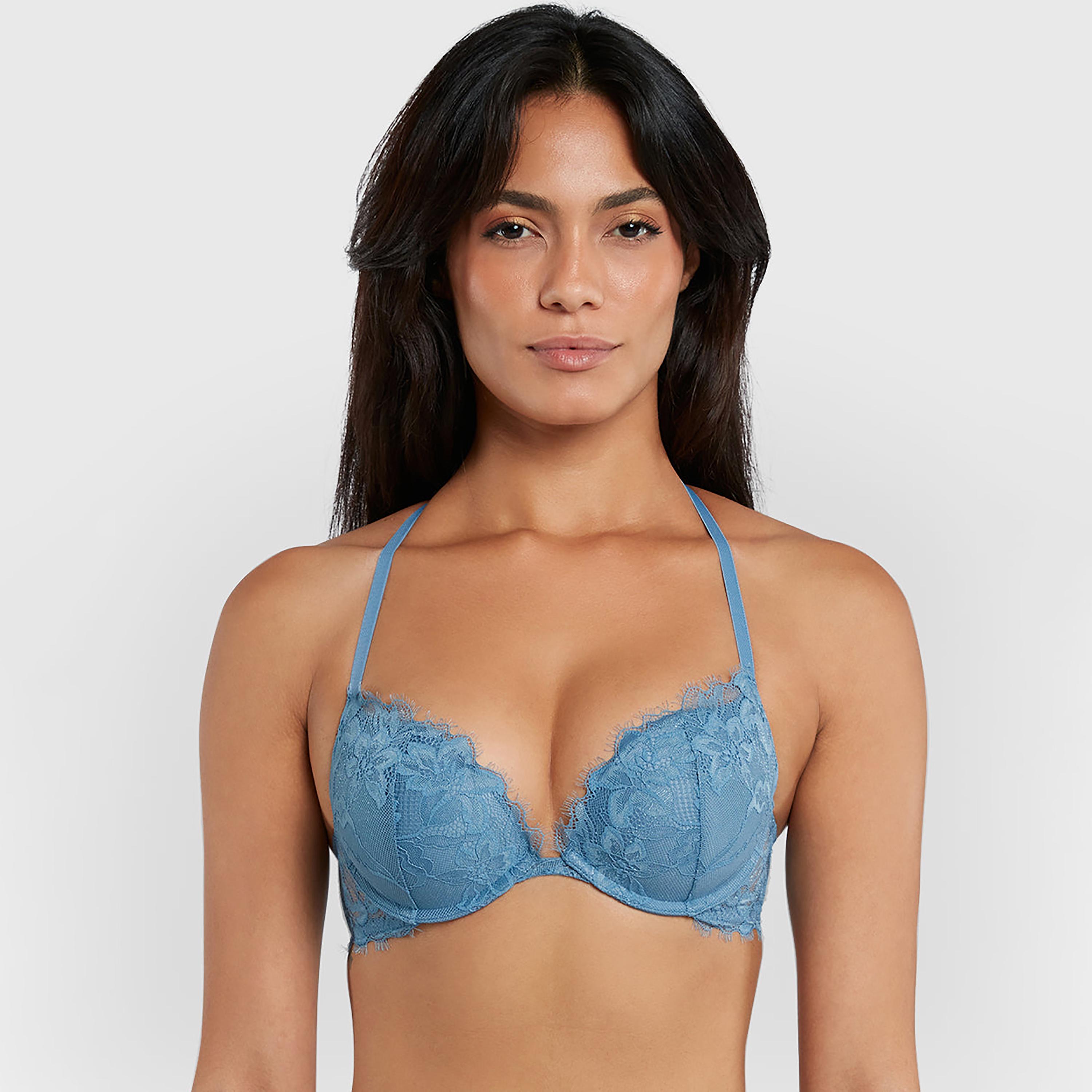Isla & Evie Obvious Lace Wired High Support Gel Padded Women's Plunge Bra-women-clothing-lingerie-bras-image-1