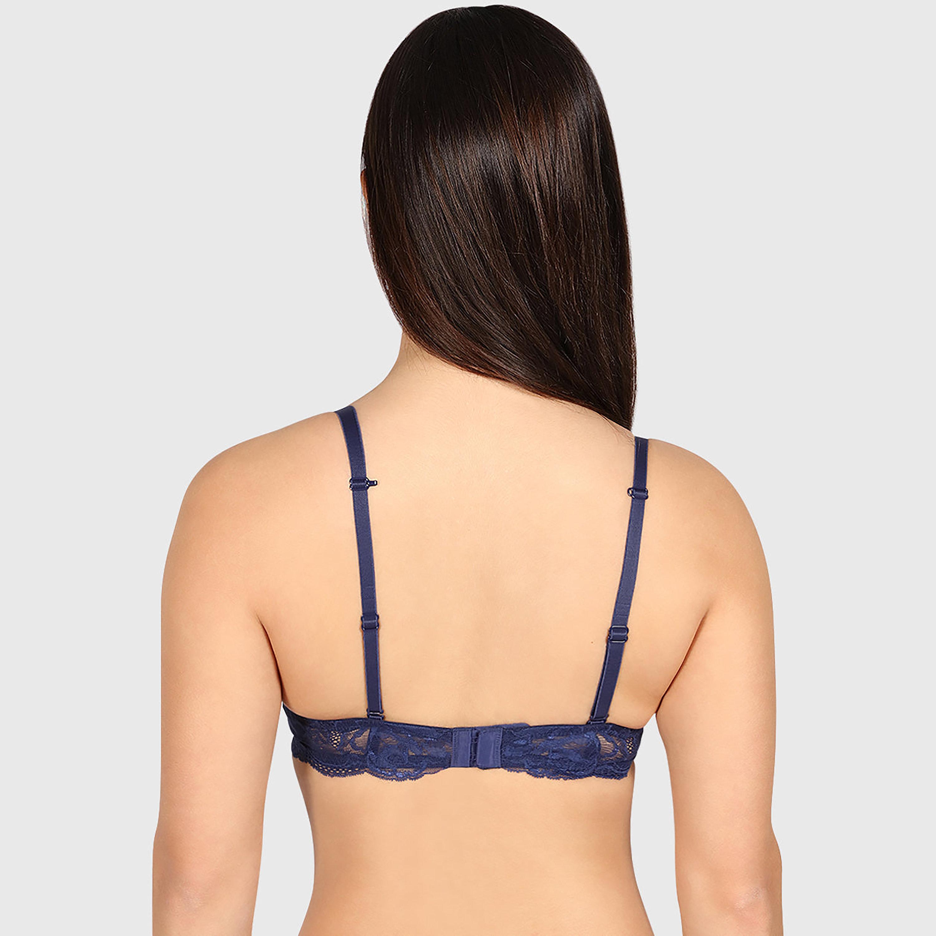 Isla & Evie Obvious Lace Wired Medium Support Gel Padding Women's Plunge Bra-women-clothing-lingerie-bras-image-4