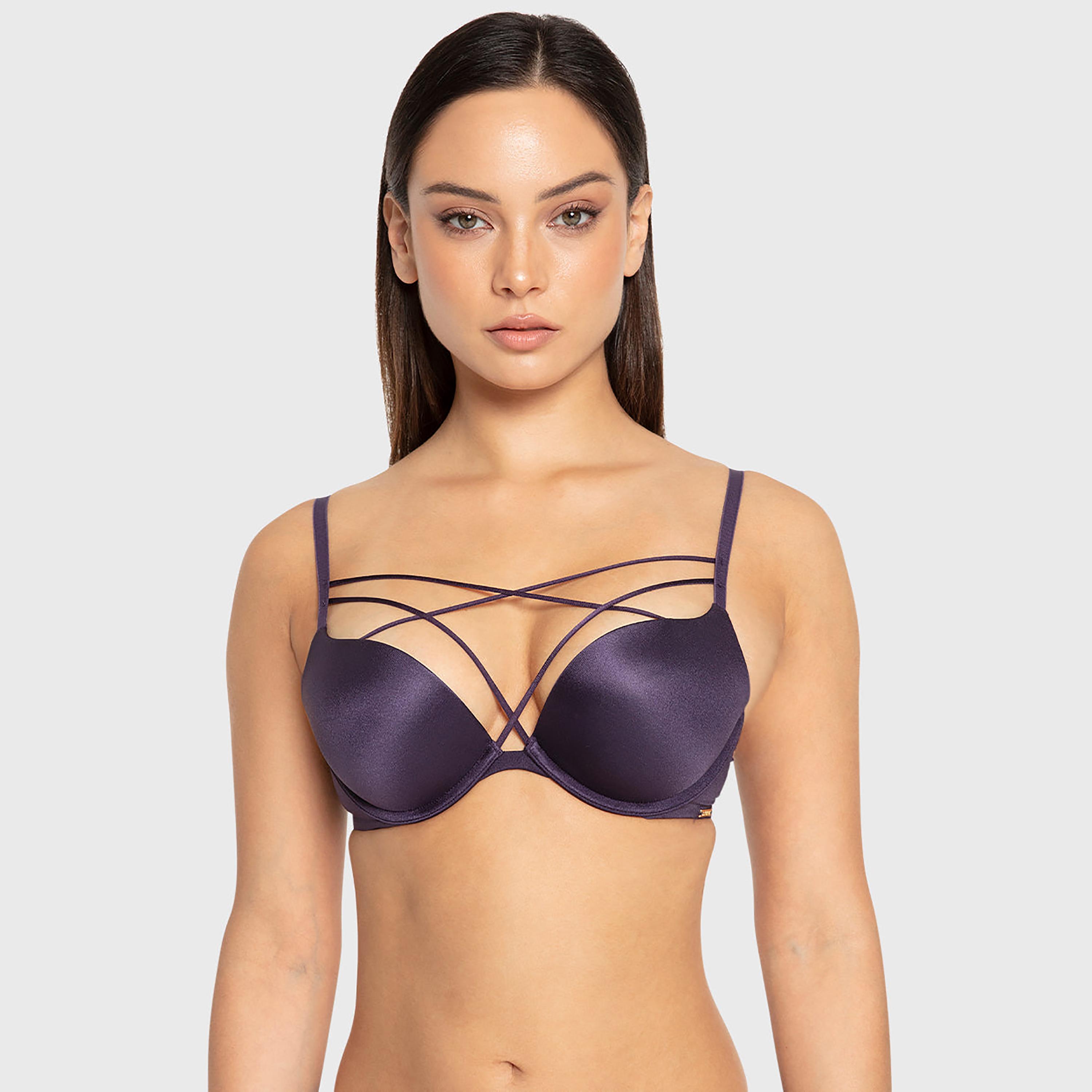 حمالة صدر بلانج سادة ودعم عال وحشوة جل وسلك سفلي سيكسي فاشن من إيسلا آند إيفي-women-clothing-lingerie-bras-image-5