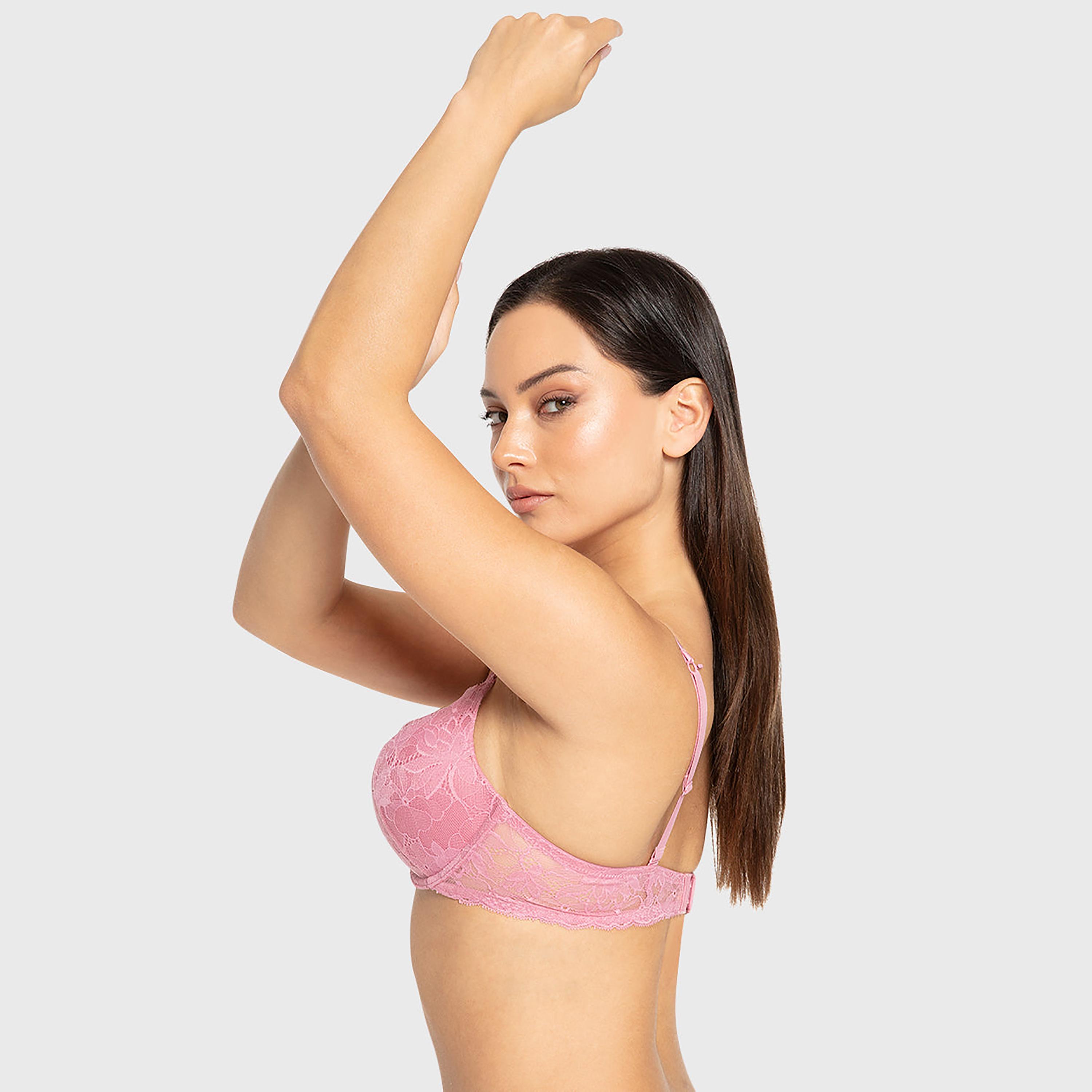 حمالة صدر بلانج بدانتيل زهور ودعم عال وحشوة دبل بوش أب وسلك سفلي من إيسلا آند إيفي-women-clothing-lingerie-bras-image-2