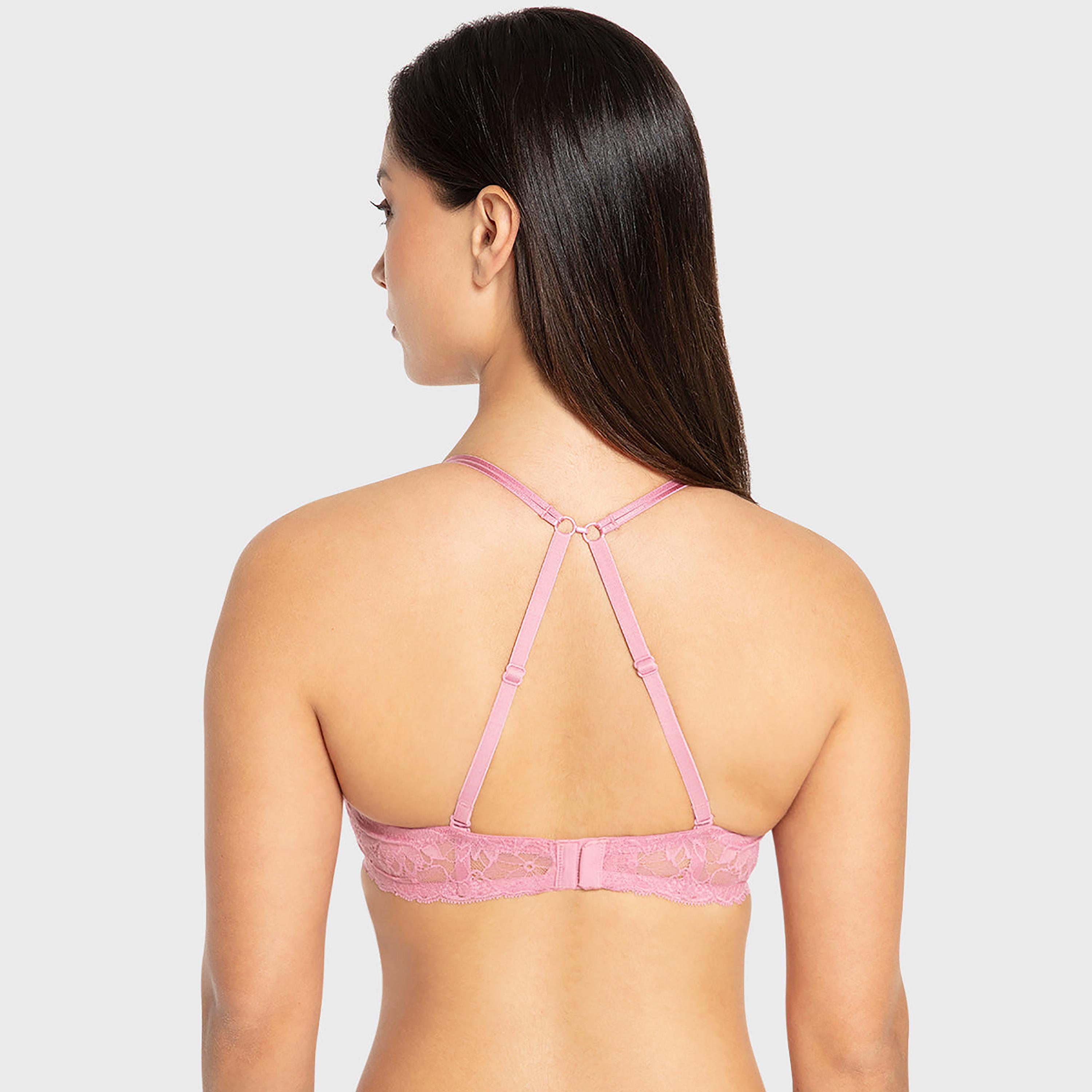 Isla & Evie Foxglove Floral Lace Wired High Support Padded Women's Double Push-Up Plunge Bra-women-clothing-lingerie-bras-image-3