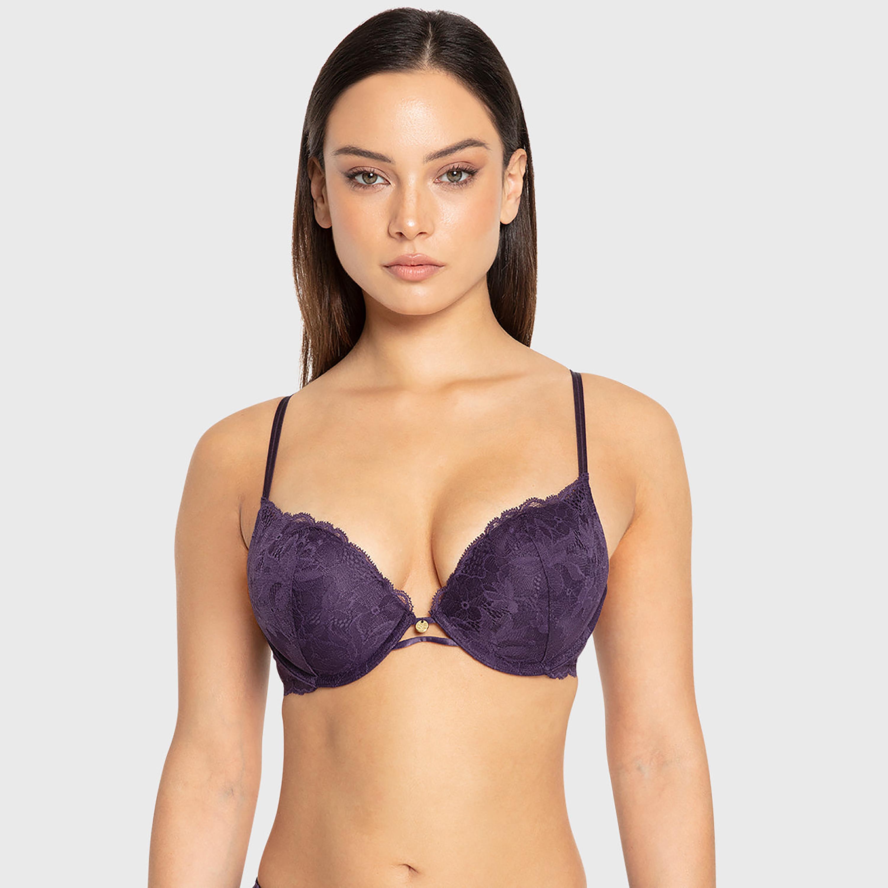 حمالة صدر بلانج بدانتيل زهور ودعم عال وحشوة دبل بوش أب وسلك سفلي من إيسلا آند إيفي-women-clothing-lingerie-bras-image-5