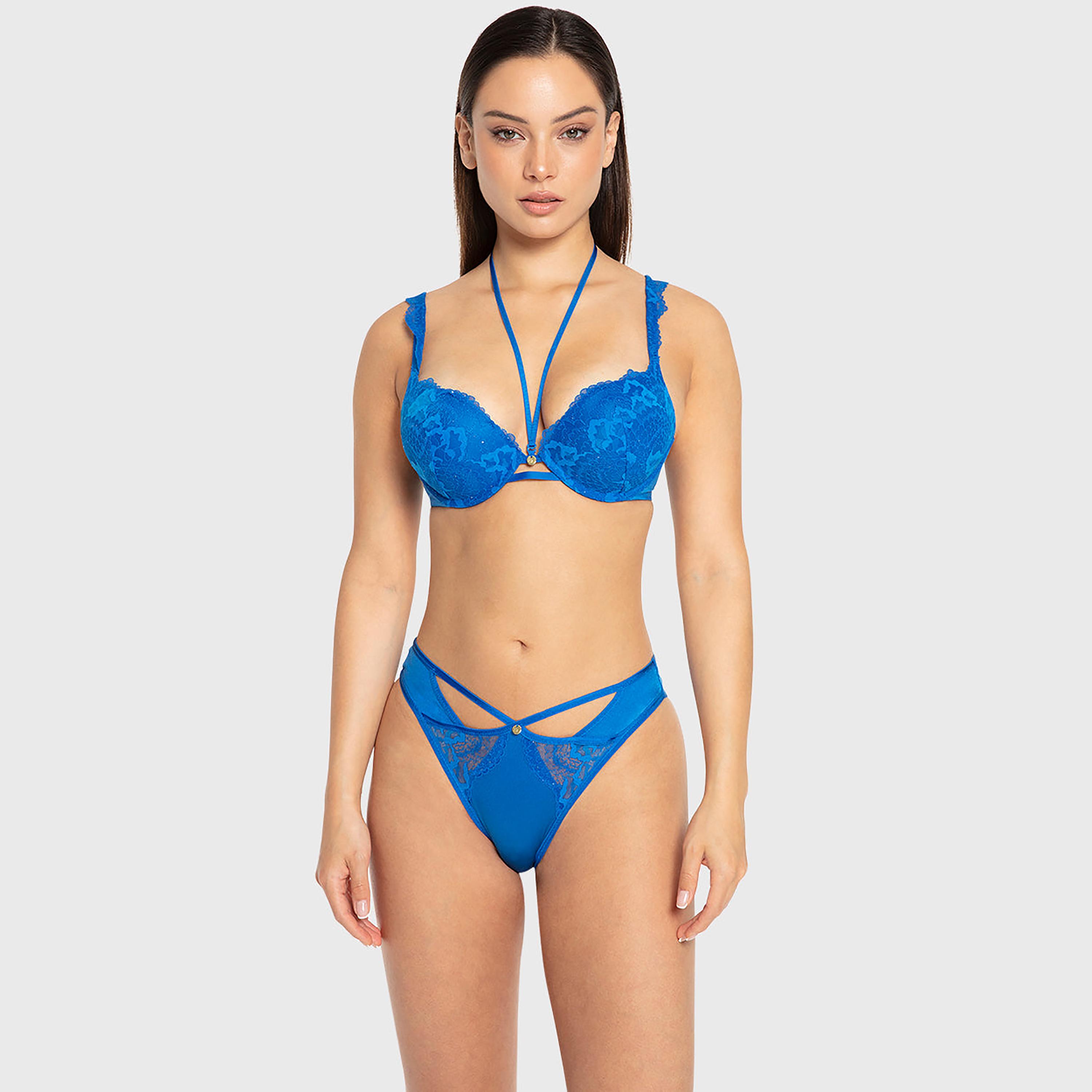 حمالة صدر بلانج لون وردي مشرق ودعم عال وحشوة دبل بوش أب وسلك سفلي من إيسلا آند إيفي-women-clothing-lingerie-bras-image-10