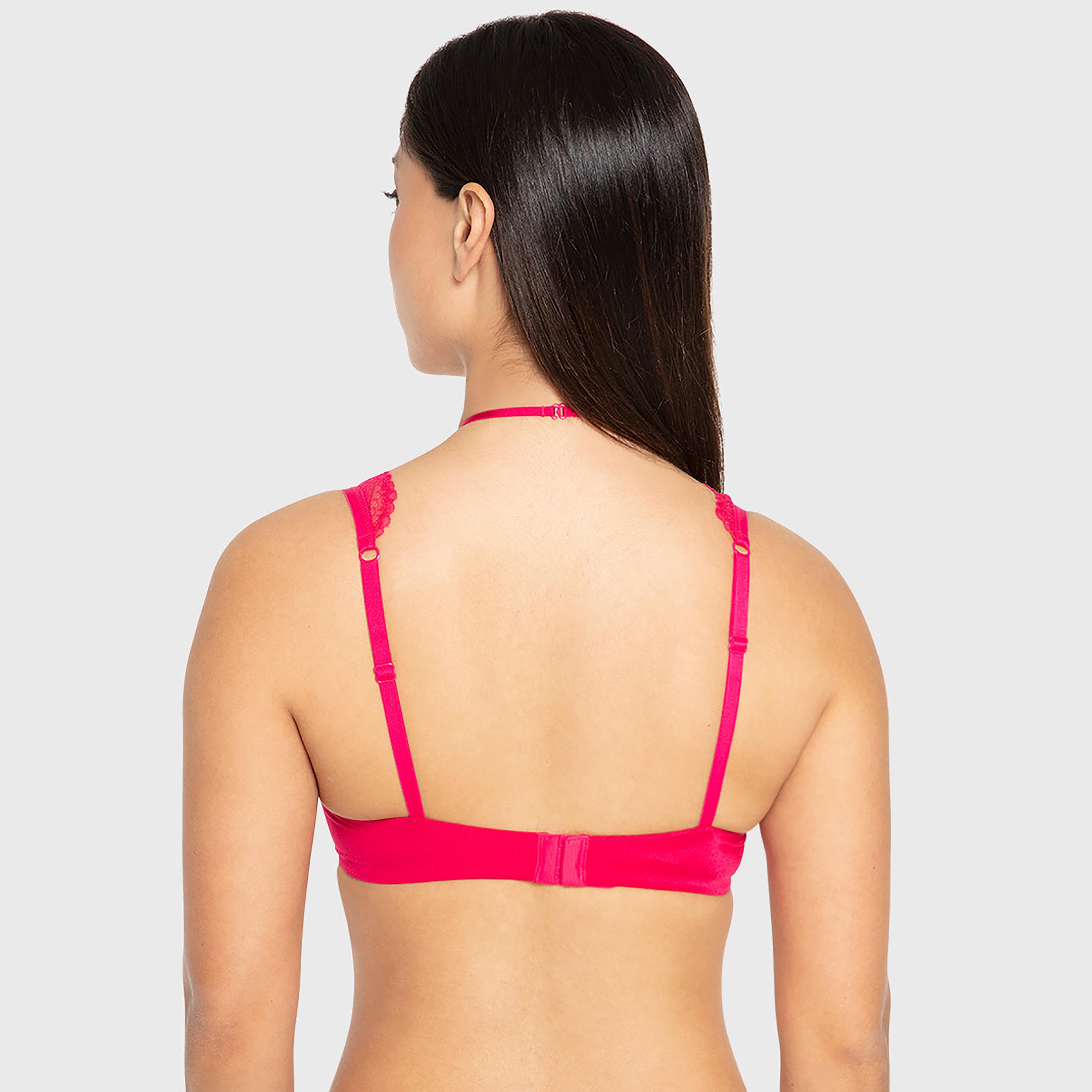 Isla & Evie  Bright Rose Wired High Support Padded Women's Double Push-Up Plunge Bra-women-clothing-lingerie-bras-image-3