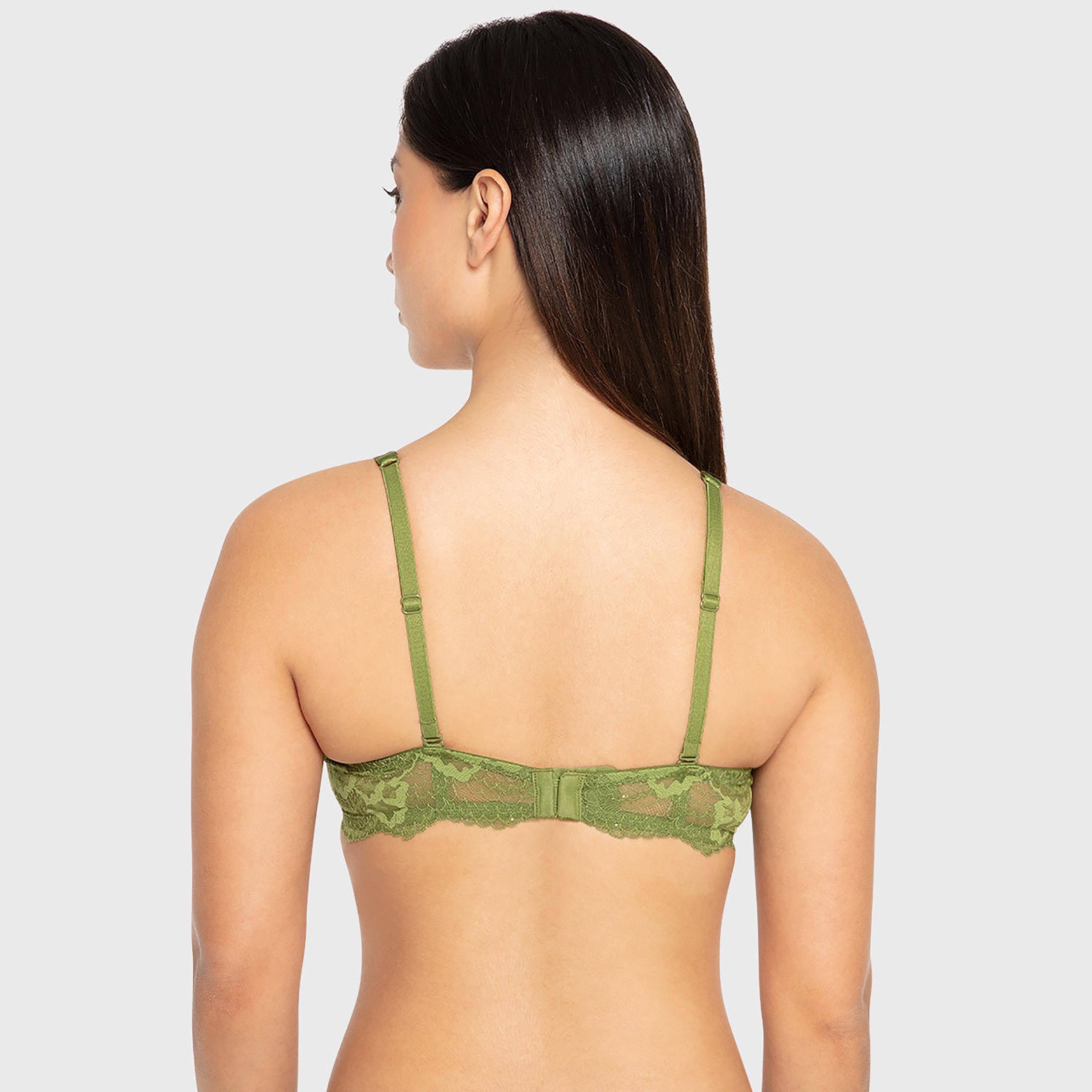 Isla & Evie Sexy Fashion Bright RosePlain Wired Medium Support Light Lined Women's Plunge Bra-women-clothing-lingerie-bras-image-7
