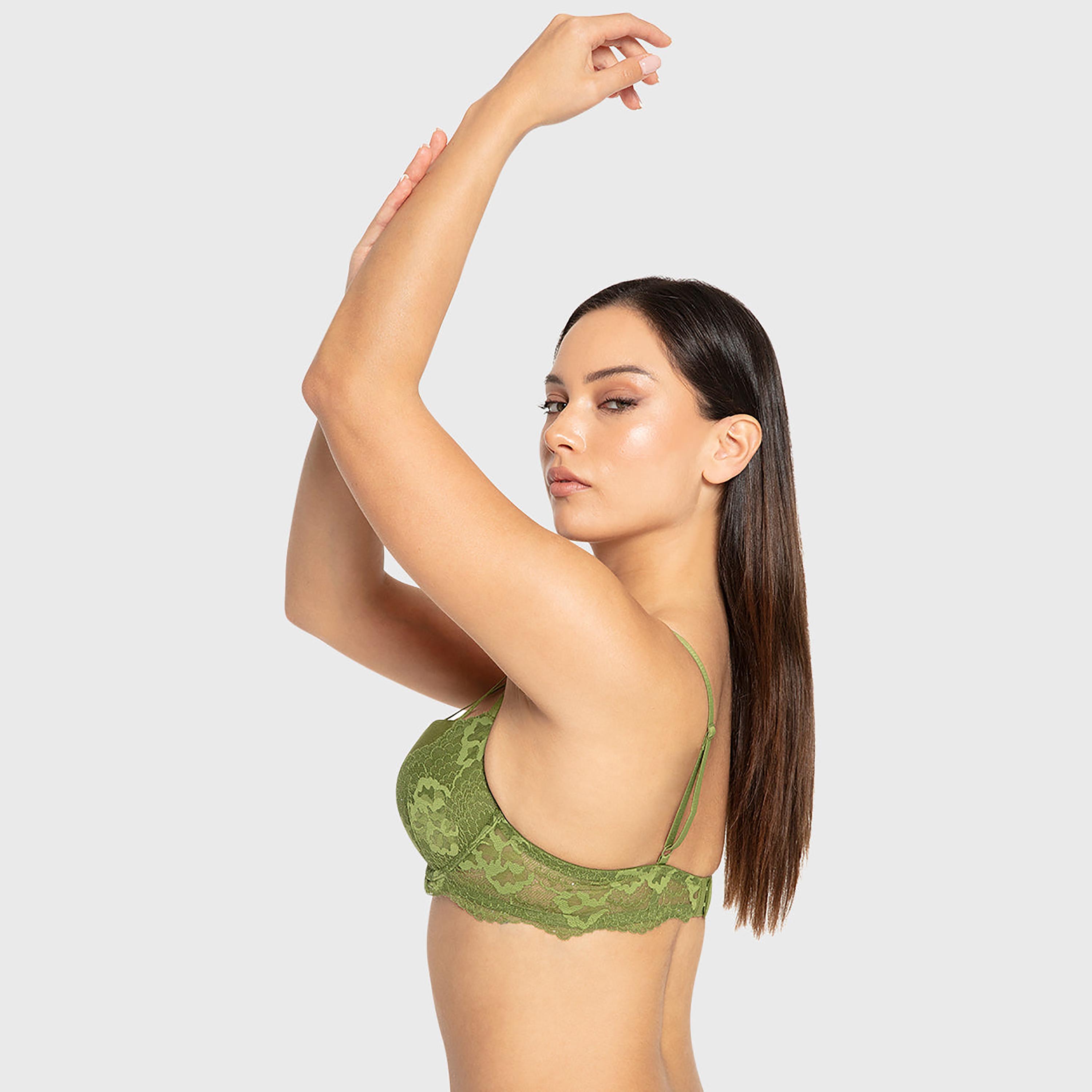 Isla & Evie Sexy Fashion Bright Rose Wired High Support Gel Padded Women's Plunge Bra-women-clothing-lingerie-bras-image-2