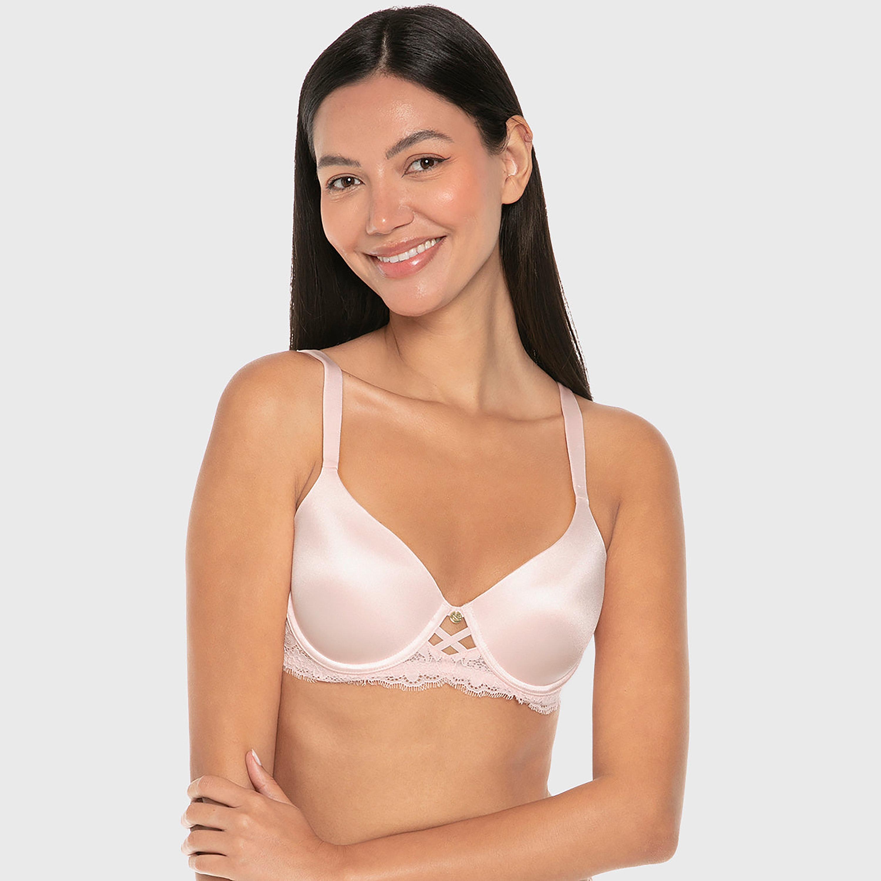 حمالة صدر تيشرت نسائية دانتيل بسلك ودعم متوسط ومبطنة خفيفاً من إيسلا اند إيفي-women-clothing-lingerie-bras-image-1