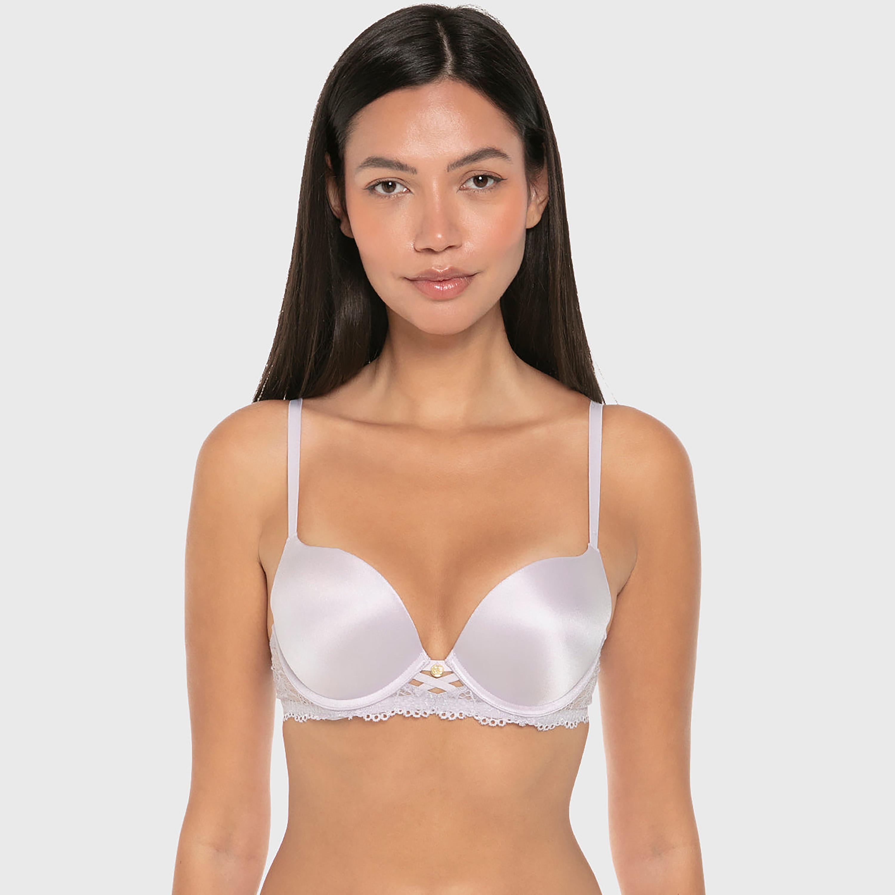 Isla & Evie Luxe Fashion Lace Wired High Support Gel Padding Women's Push-Up Plunge Bra-women-clothing-lingerie-bras-image-1