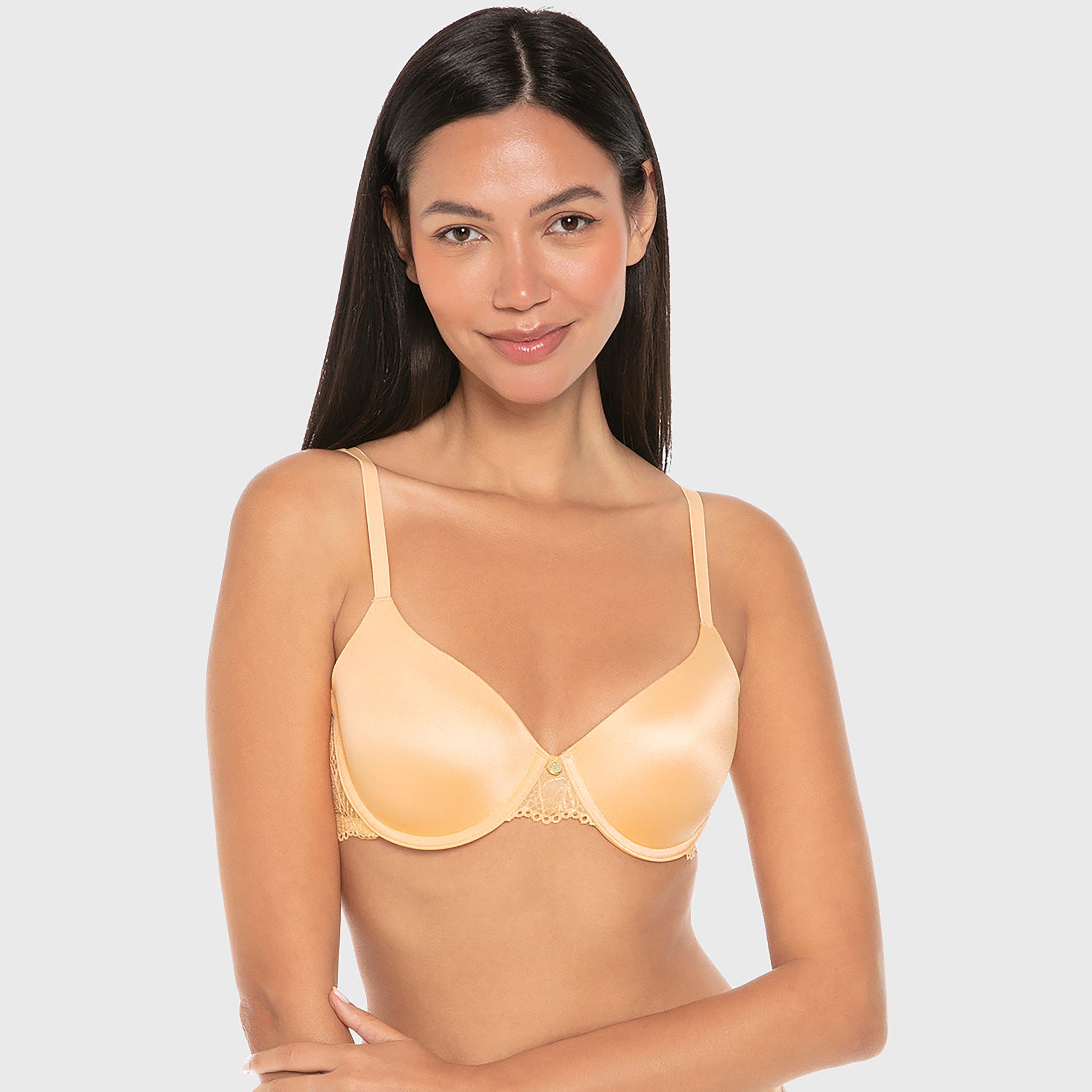 حمالة صدر تيشرت نسائية دانتيل بسلك ودعم متوسط ومبطنة خفيفاً من إيسلا اند إيفي-women-clothing-lingerie-bras-image-1