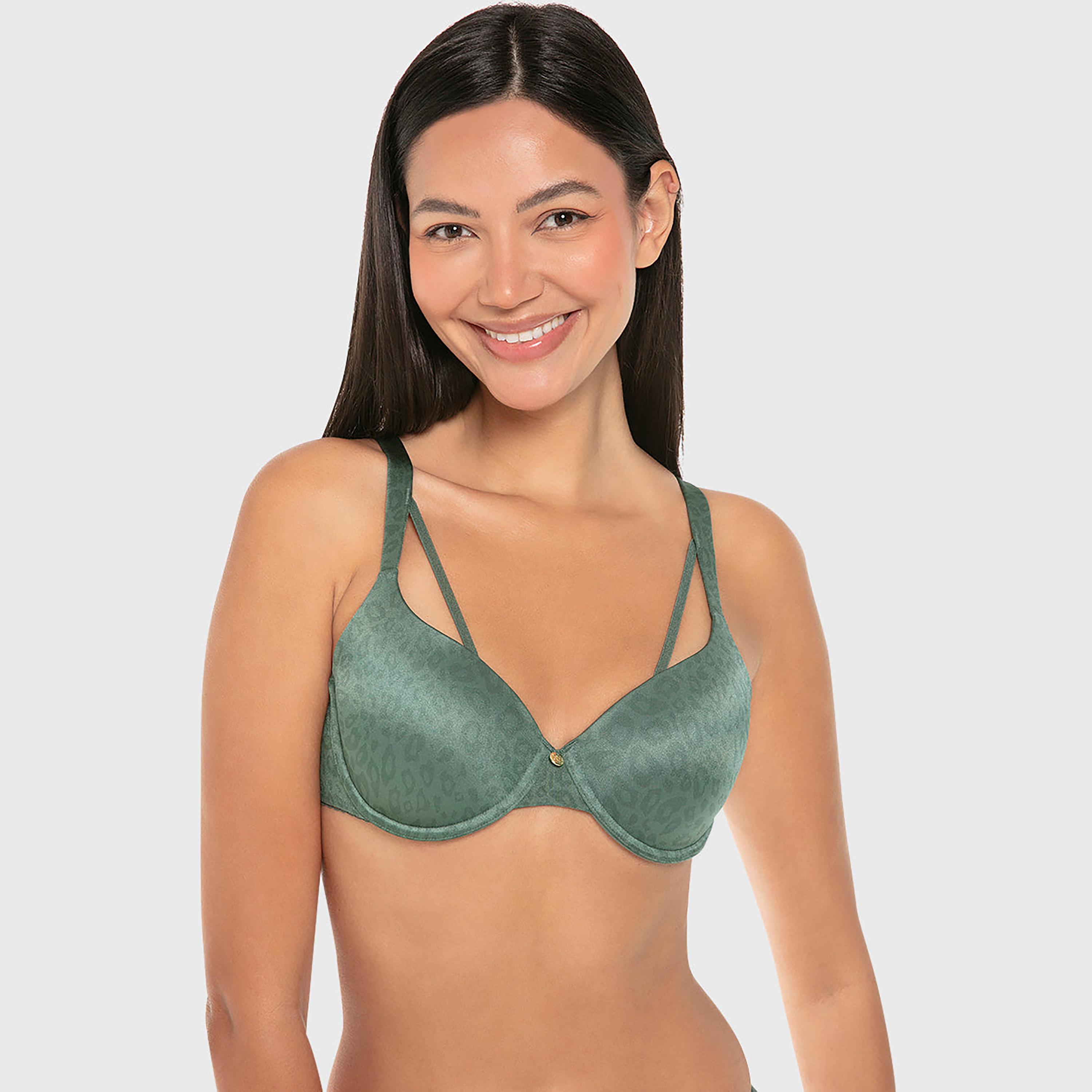 Isla & Evie Animal Print Wired Medium Support Lightly Lined Women's T-Shirt Bra-women-clothing-lingerie-bras-image-1