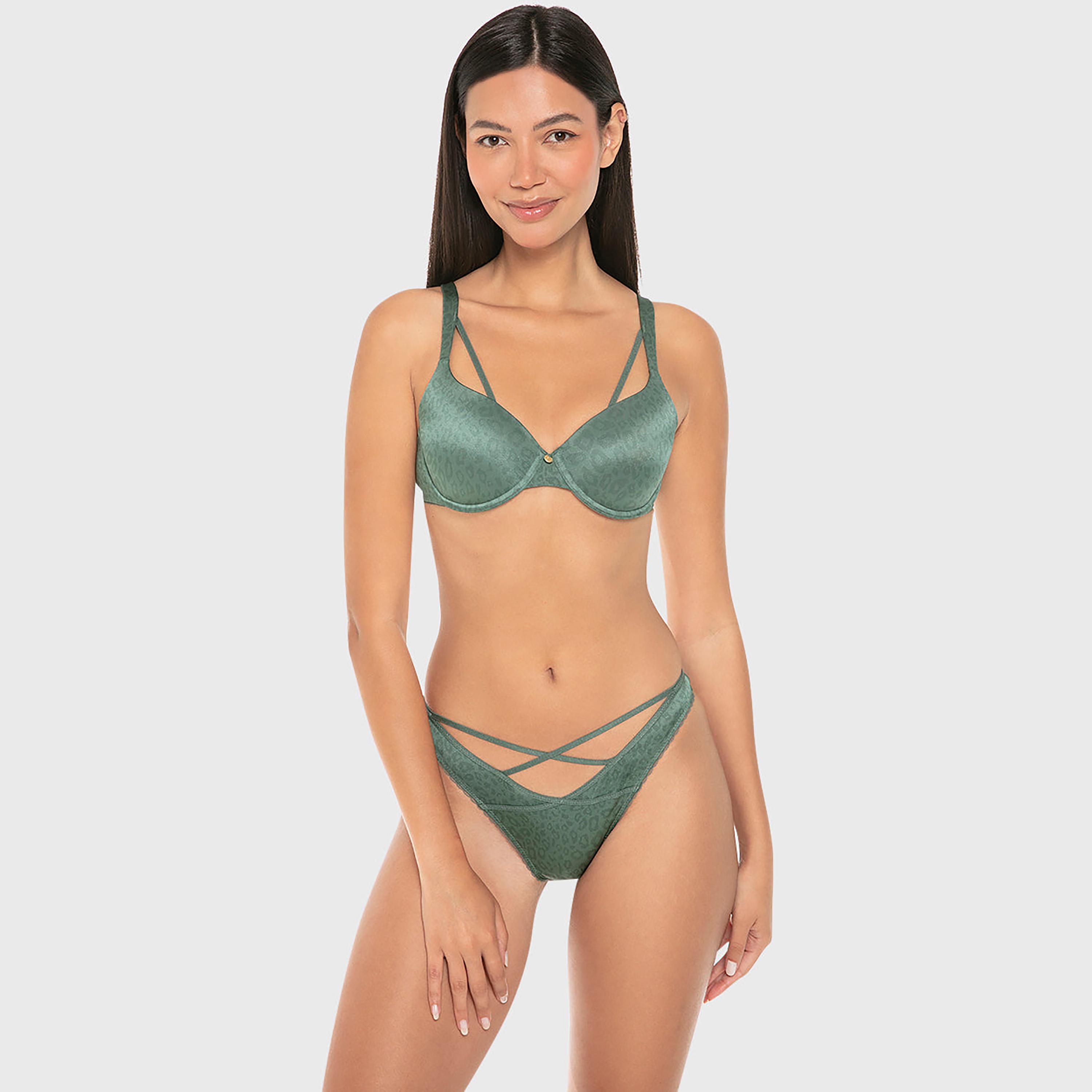 Isla & Evie Animal Print Wired Medium Support Lightly Lined Women's T-Shirt Bra-women-clothing-lingerie-bras-image-3