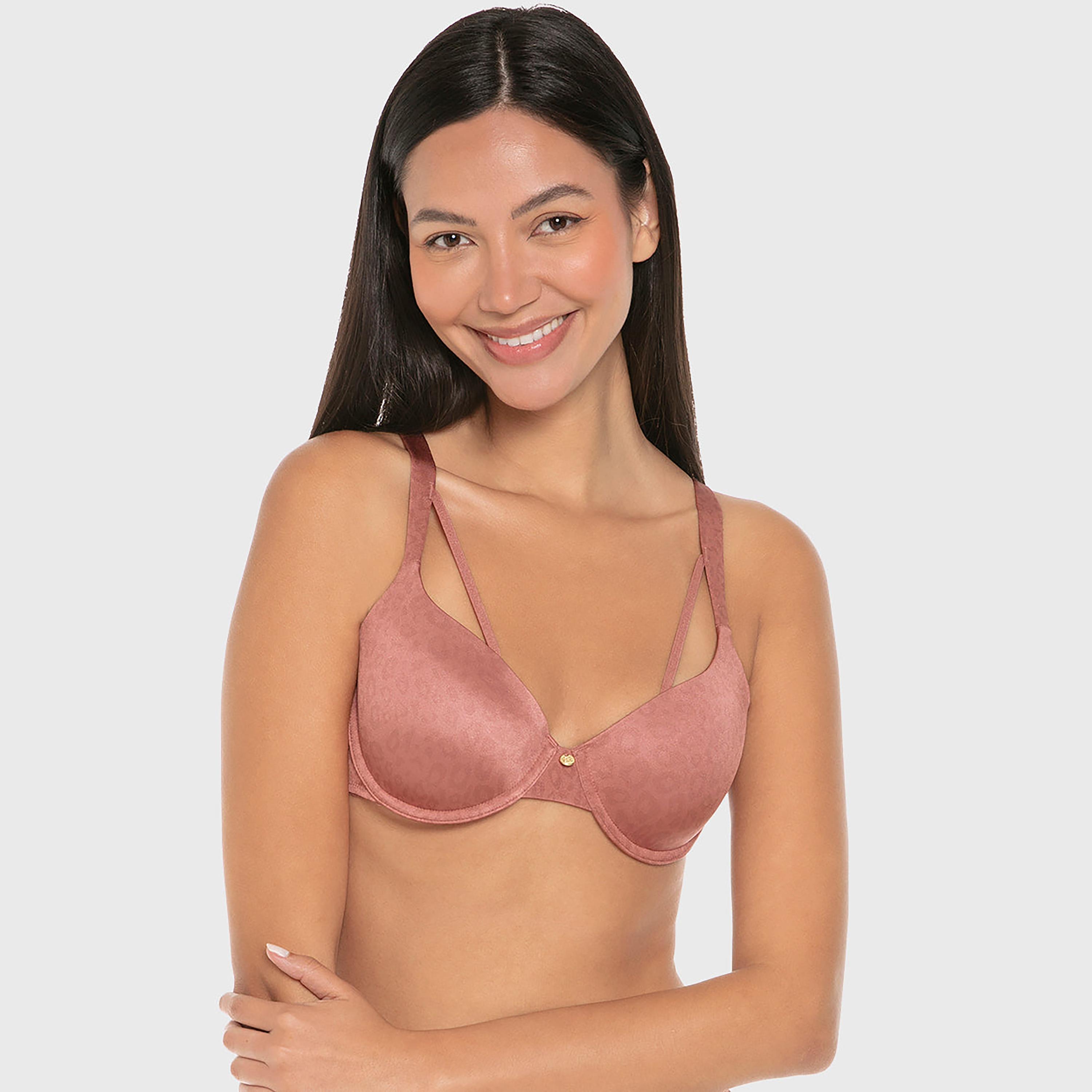 Isla & Evie Animal Print Wired Medium Support Lightly Lined Women's T-Shirt Bra-women-clothing-lingerie-bras-image-1