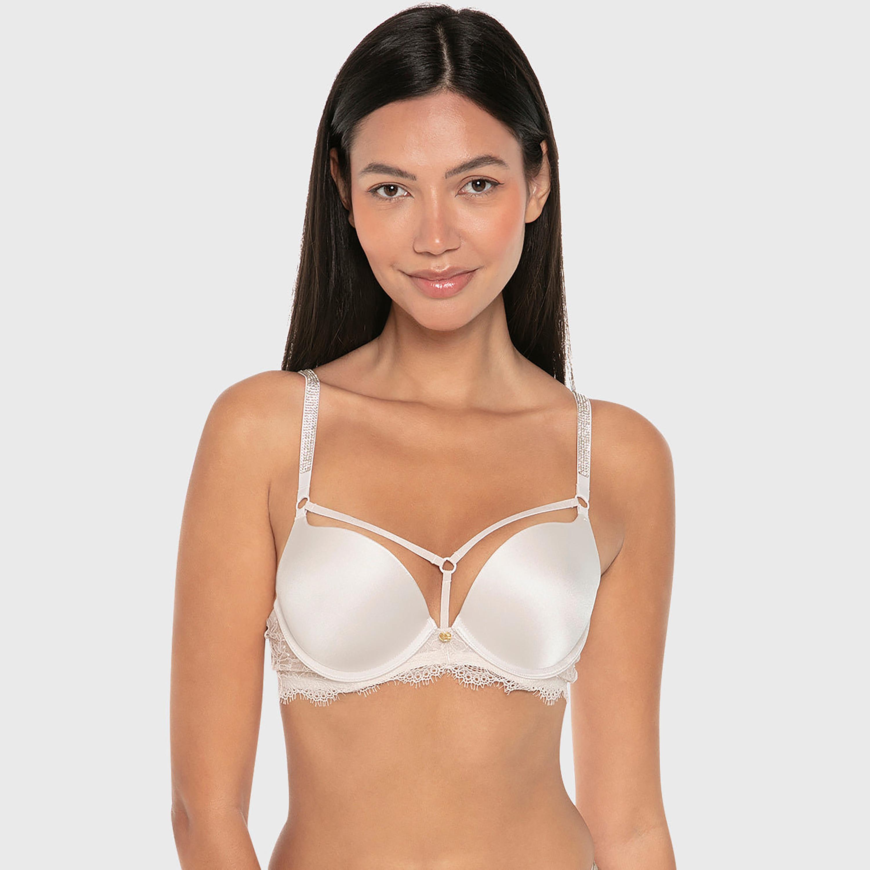Isla & Evie Luxe Fashion Lace Wired High Support Gel Padding Women's Push-Up Plunge Bra-women-clothing-lingerie-bras-image-1