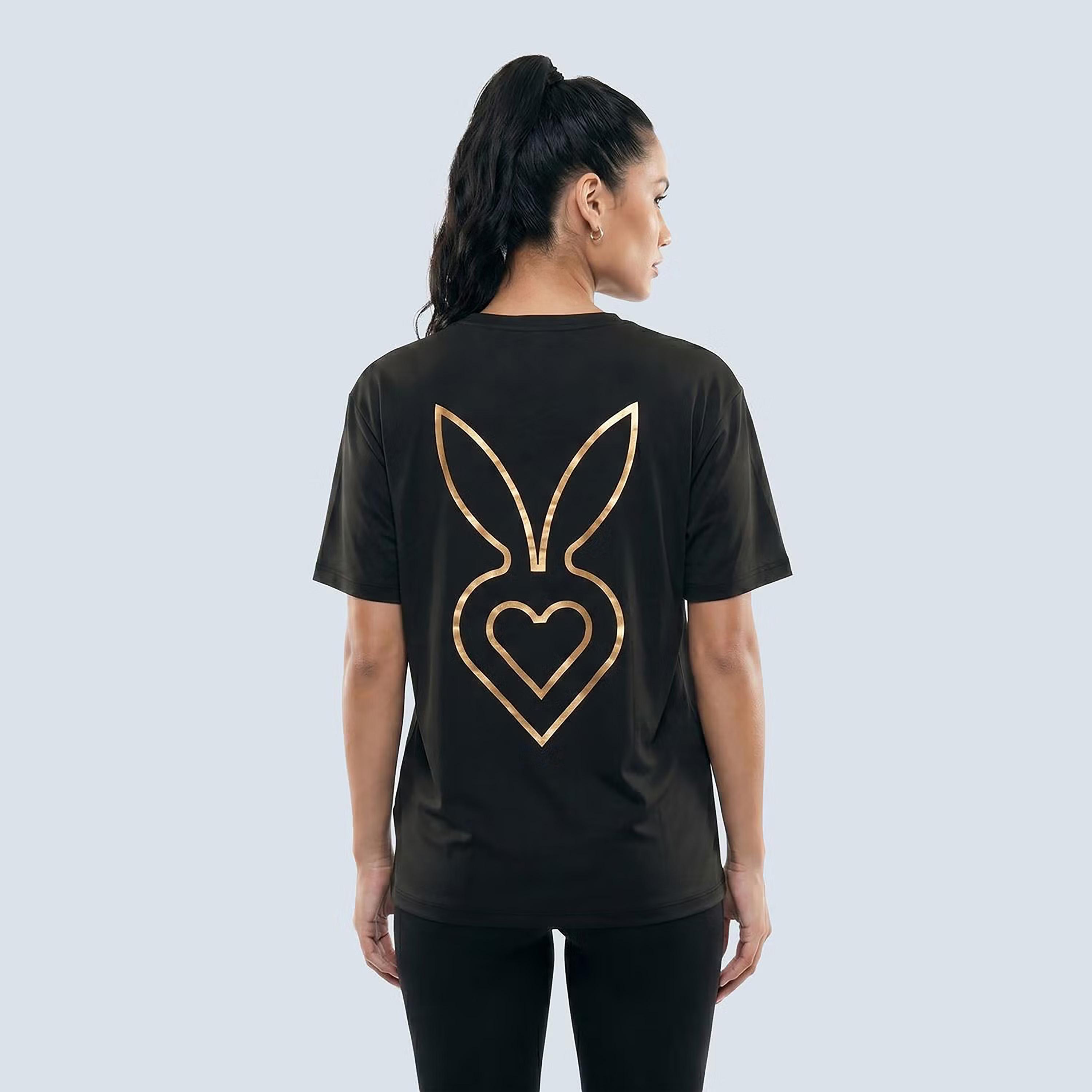 Cardio Bunny Graphic Print Crew Neck Short Sleeves Women's Regular T-Shirt-women-clothing-tshirts-image-4