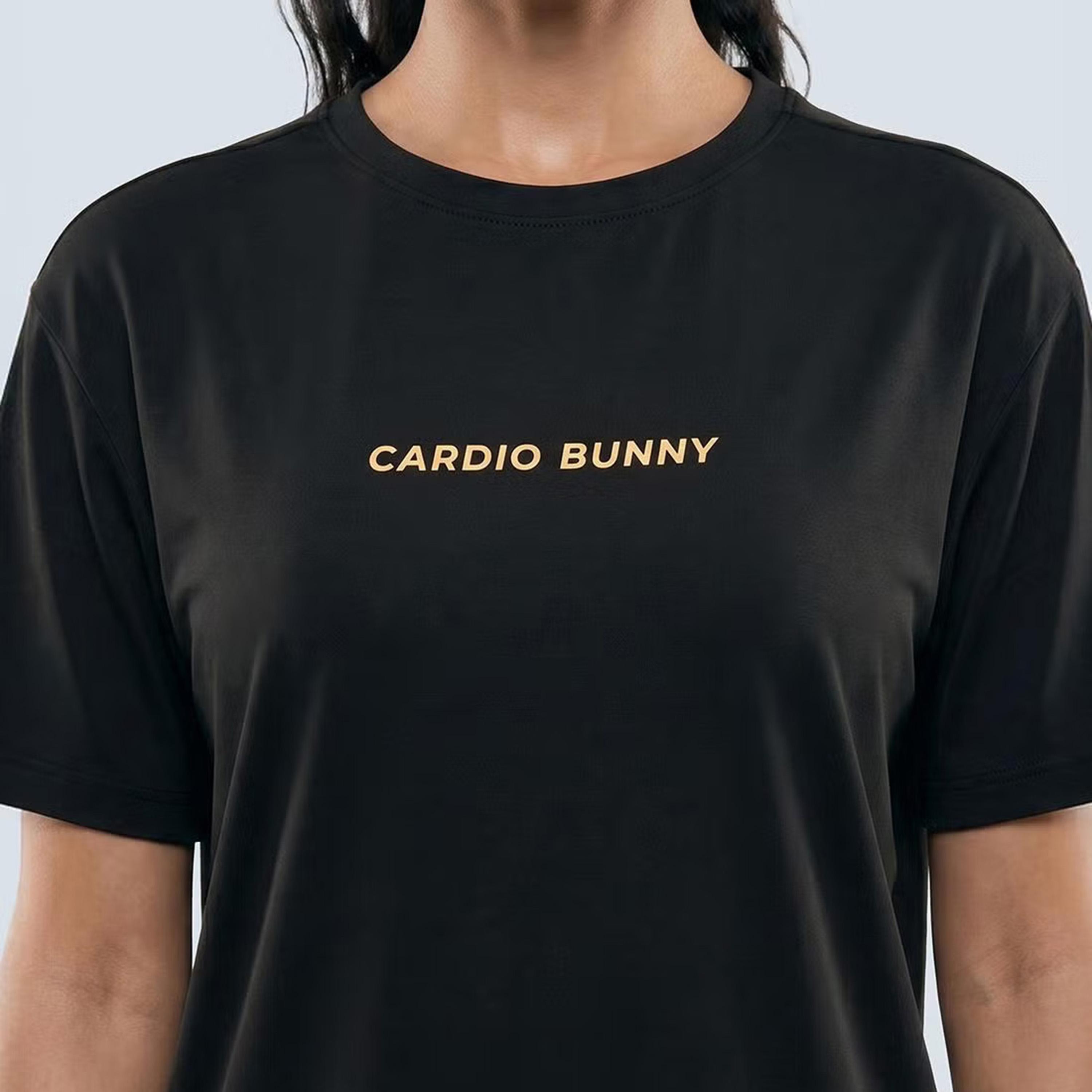 Cardio Bunny Graphic Print Crew Neck Short Sleeves Women's Regular T-Shirt-women-clothing-tshirts-image-5