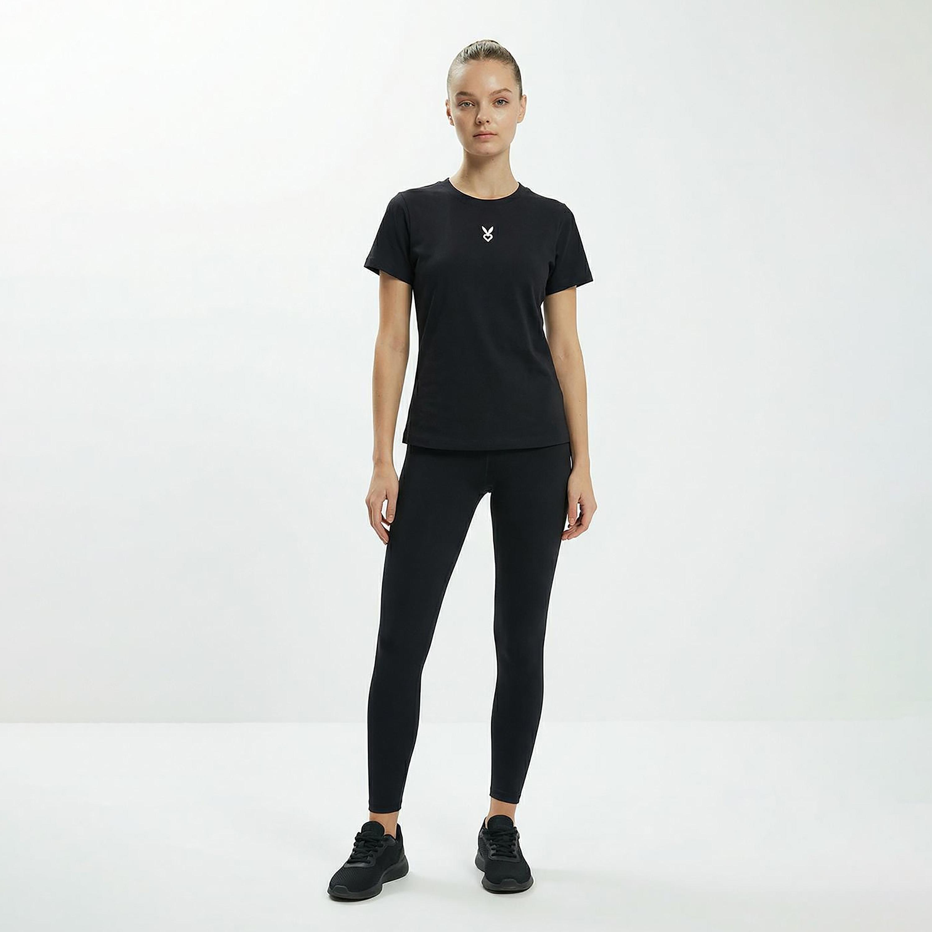 Cardio Bunny Logo Print Crew Neck Short Sleeves Women's Regular T-Shirt-women-clothing-tshirts-image-2