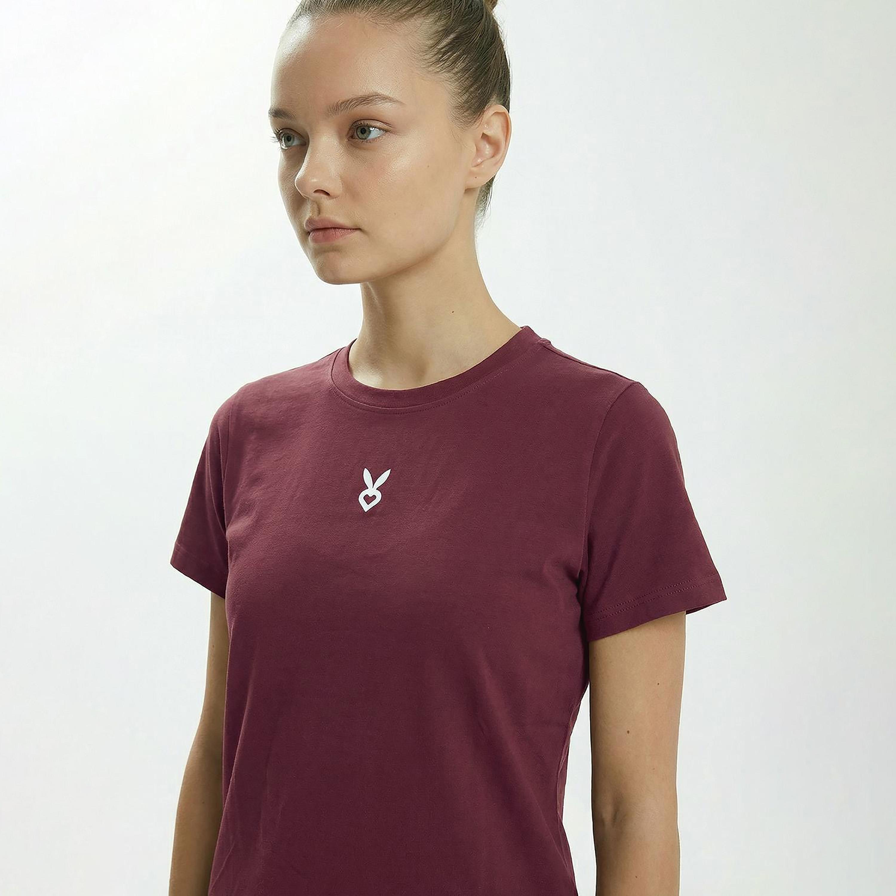 Cardio Bunny Logo Print Crew Neck Short Sleeves Women's Regular T-Shirt-women-clothing-tshirts-image-3