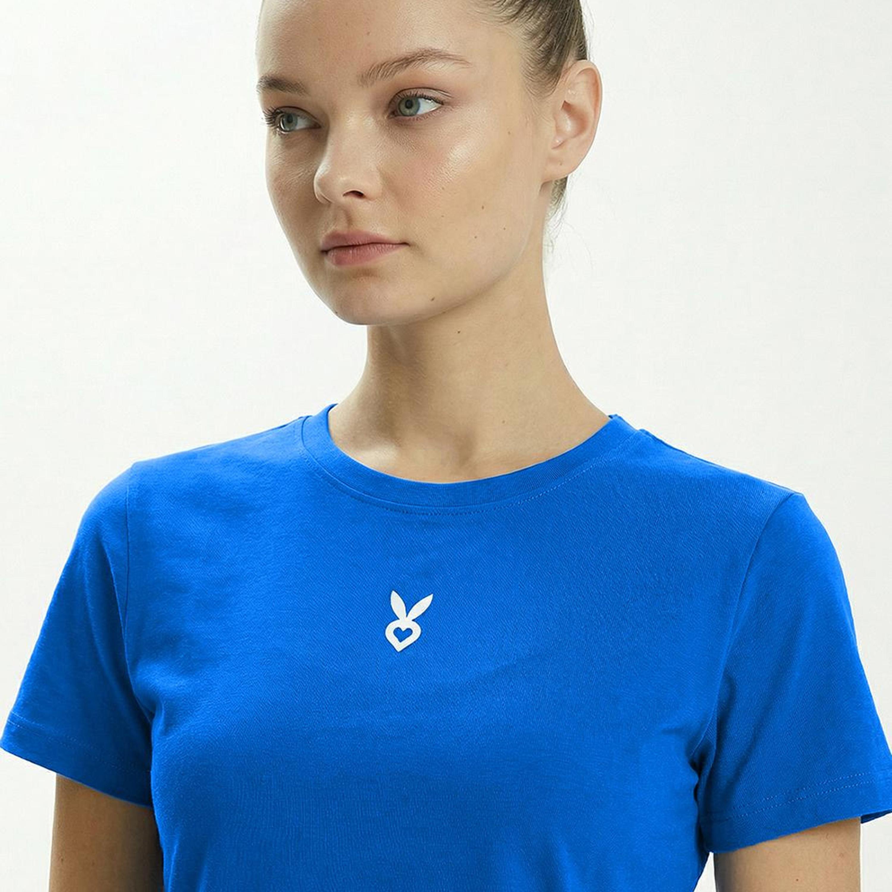 Cardio Bunny Logo Print Crew Neck Short Sleeves Women's Regular T-Shirt-women-clothing-tshirts-image-3