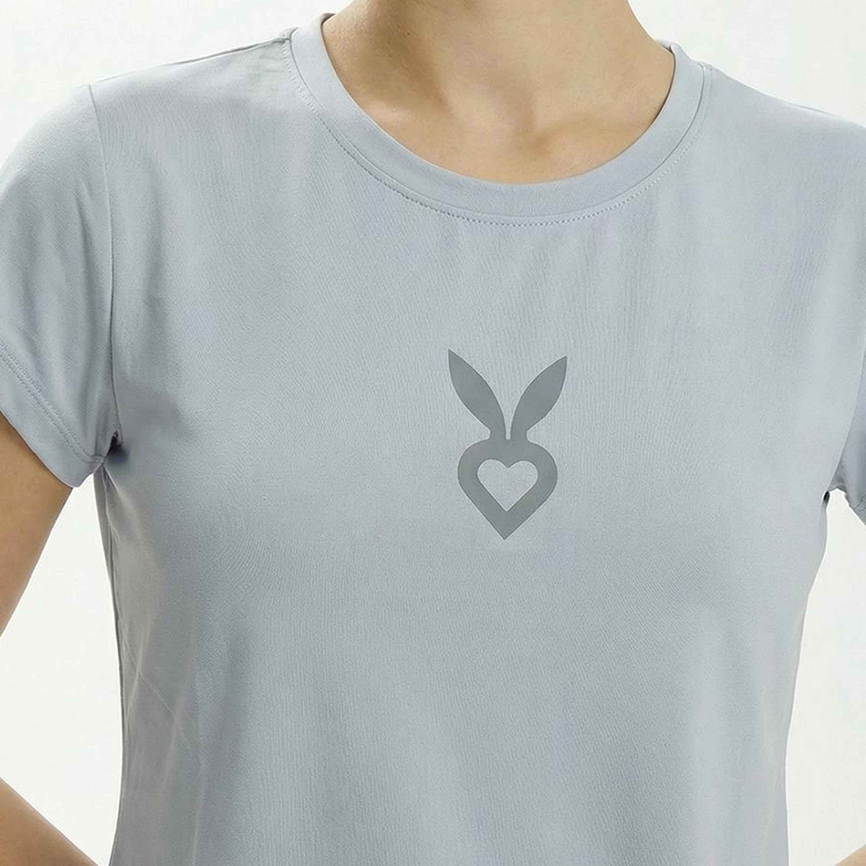 Cardio Bunny Logo Print Crew Neck Short Sleeves Women's Regular T-Shirt-women-clothing-tshirts-image-4
