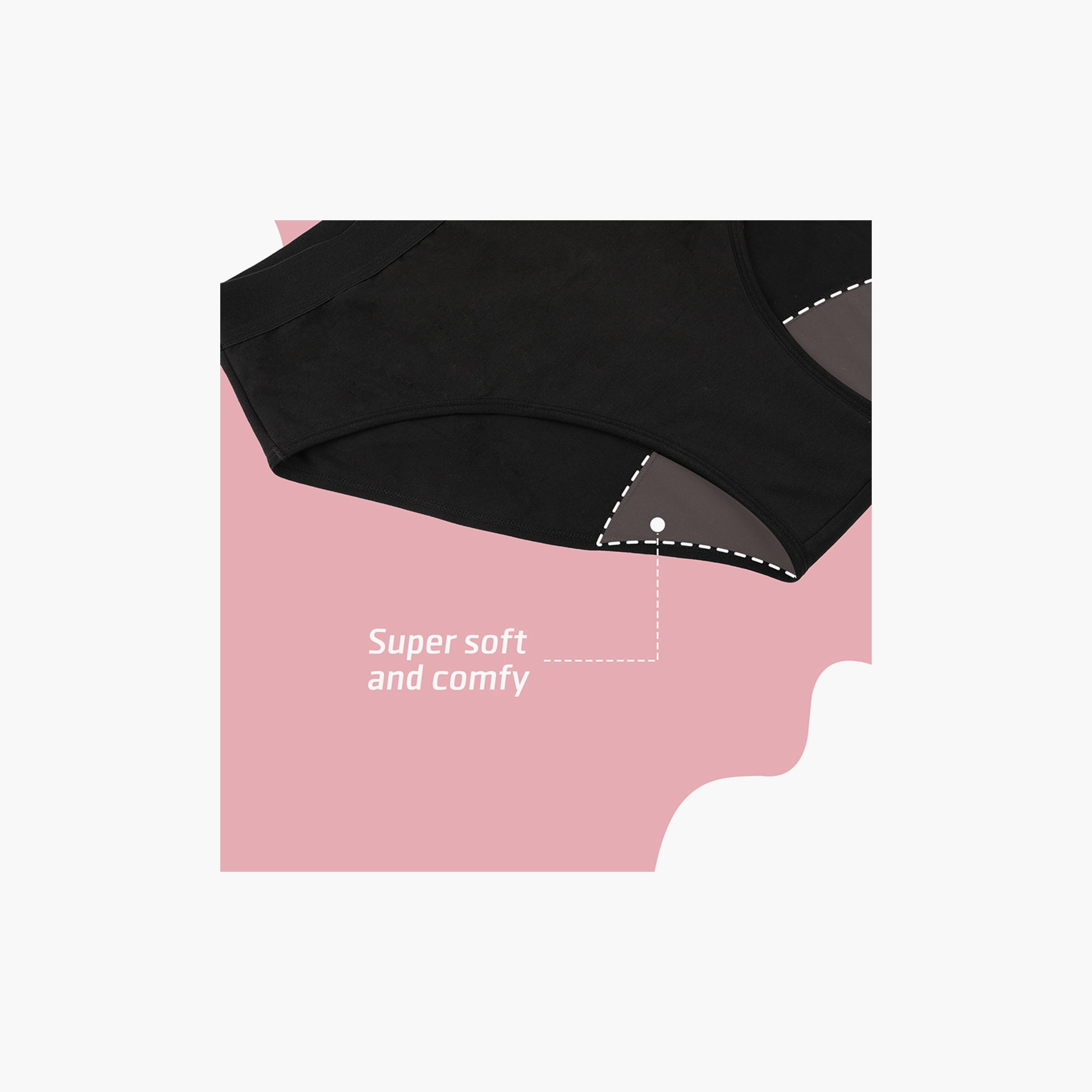 Core Comfort Cotton Period Pants, Black-girls-clothing-innerwear-panties-image-4