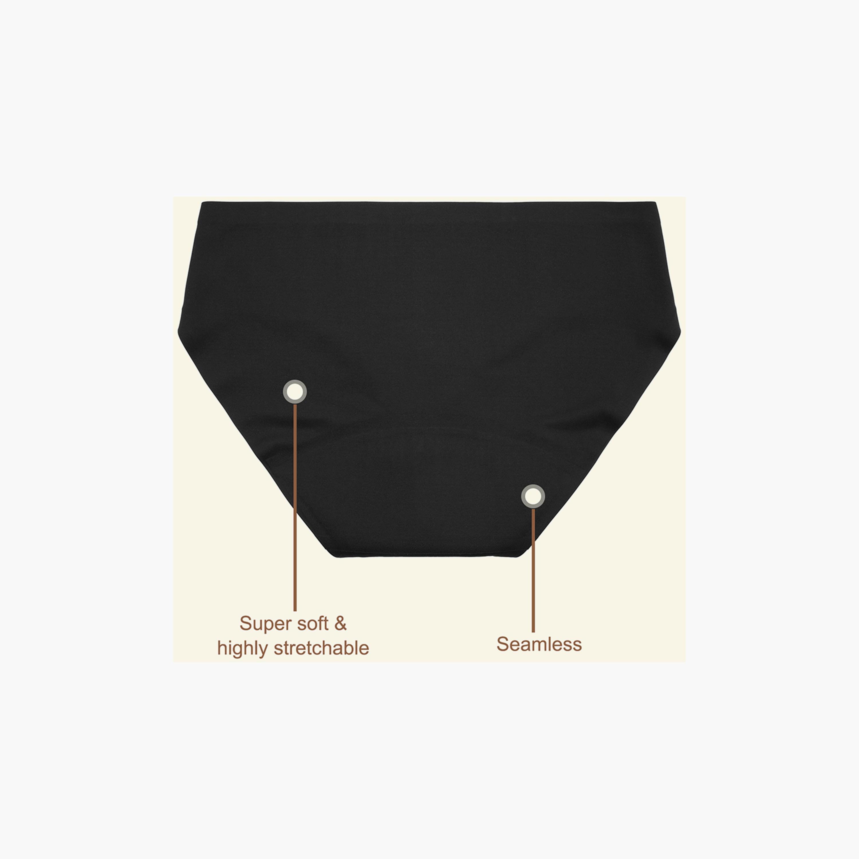 Core Comfort Seamless Max Period Pants, Black -girls-clothing-innerwear-panties-image-4