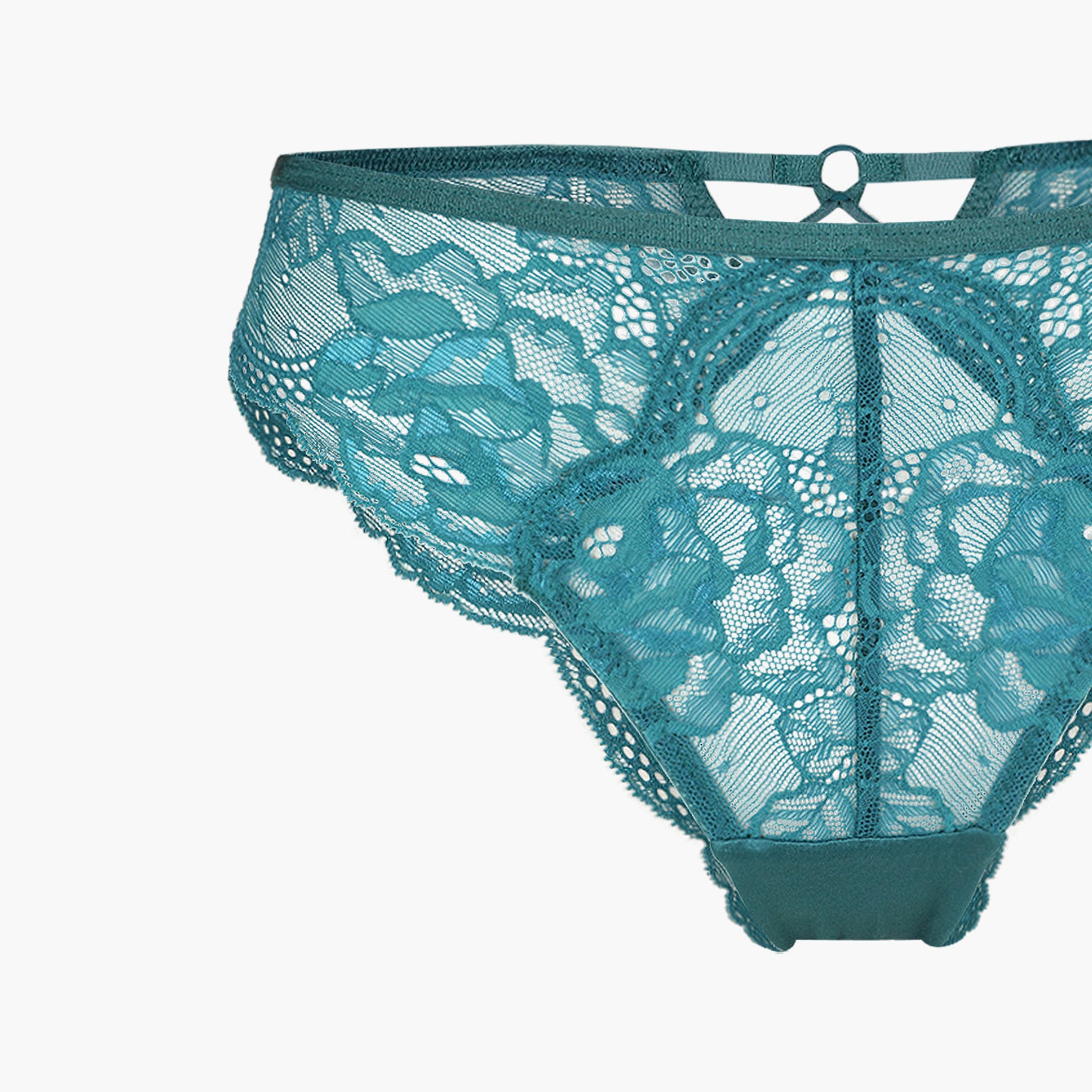 Isla & Evie Sexy Lace Medium Coverage Women's Cheeky Panty-women-clothing-lingerie-panties-image-3