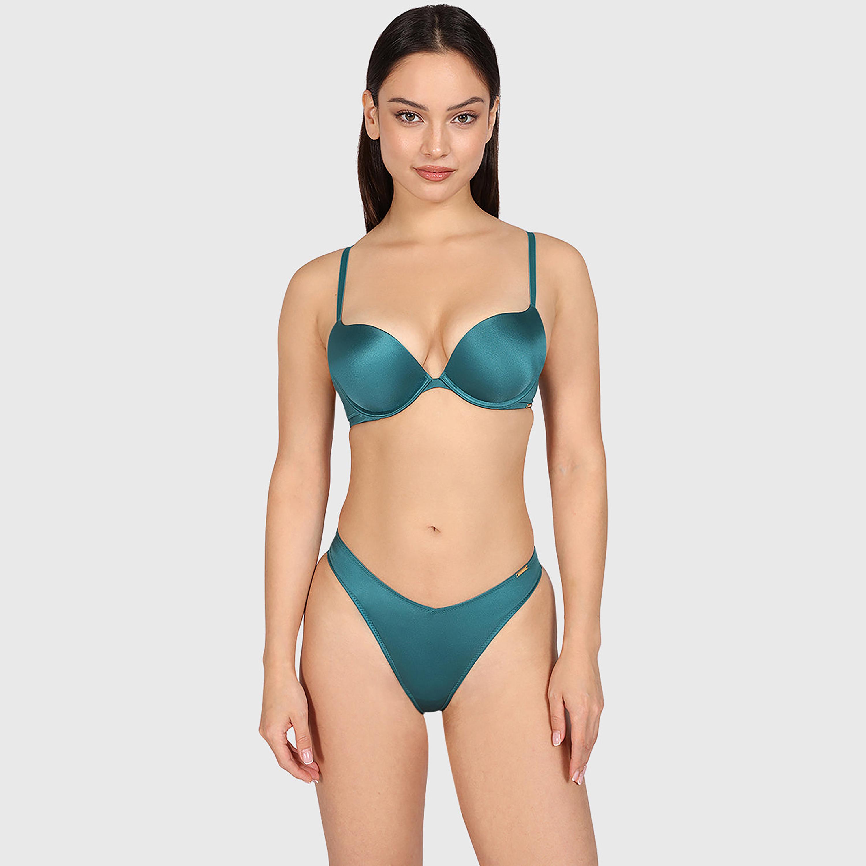 Isla & Evie Sexy Plain Low Coverage Women's Thong Panty-women-clothing-lingerie-panties-image-2