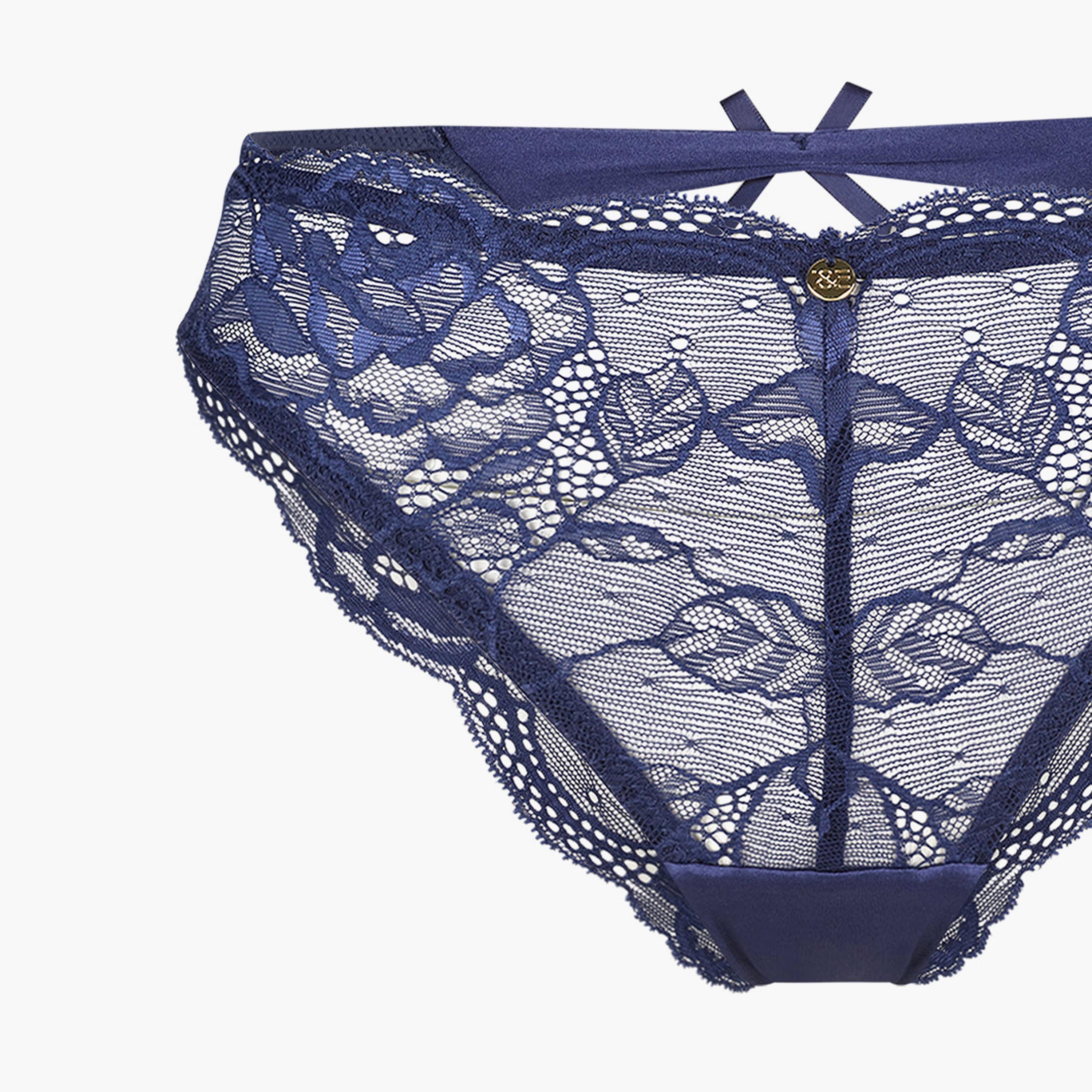 ملابس داخلية بيكيني نسائي دانتيل مثير بتغطية متوسطة من إيسلا اند إيفي-women-clothing-lingerie-panties-image-3