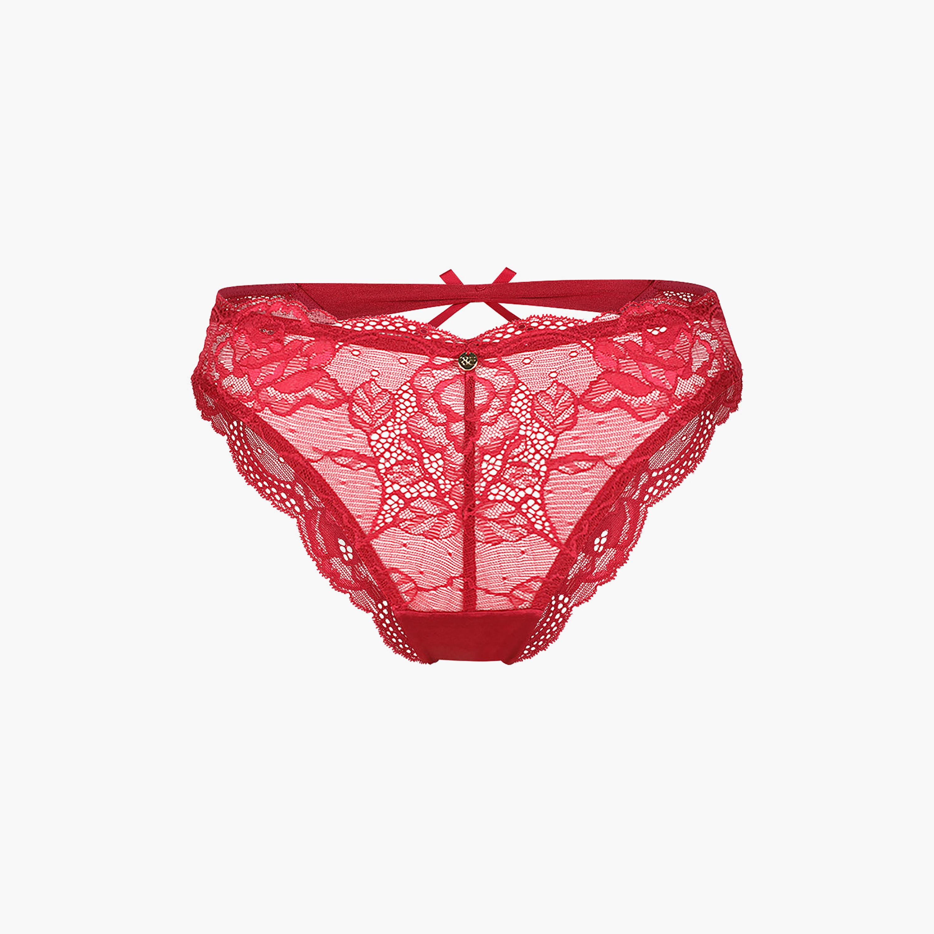 Isla & Evie Sexy Lace Medium Coverage Women's Bikini Panty-women-clothing-lingerie-panties-image-1