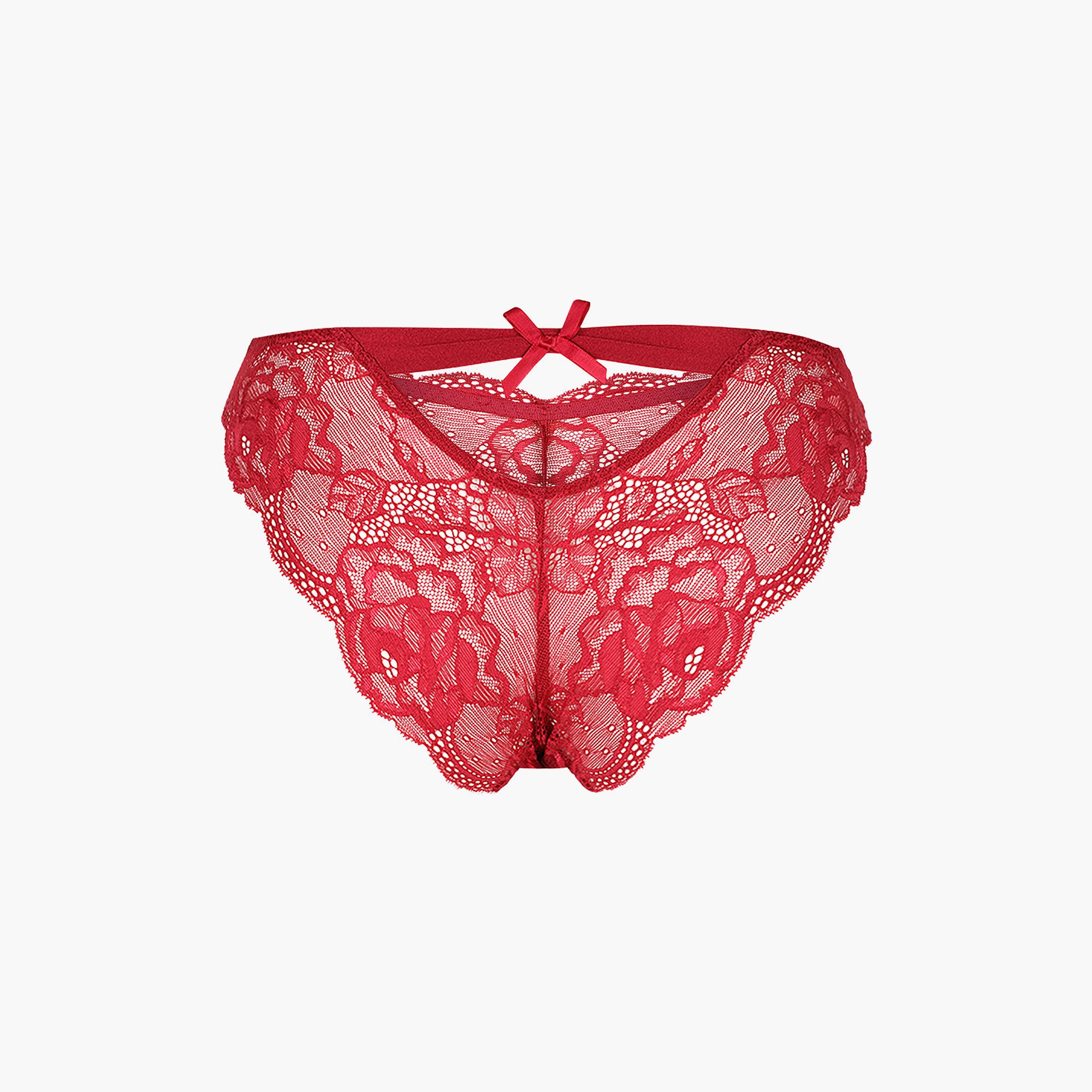 Isla & Evie Sexy Lace Medium Coverage Women's Bikini Panty-women-clothing-lingerie-panties-image-2