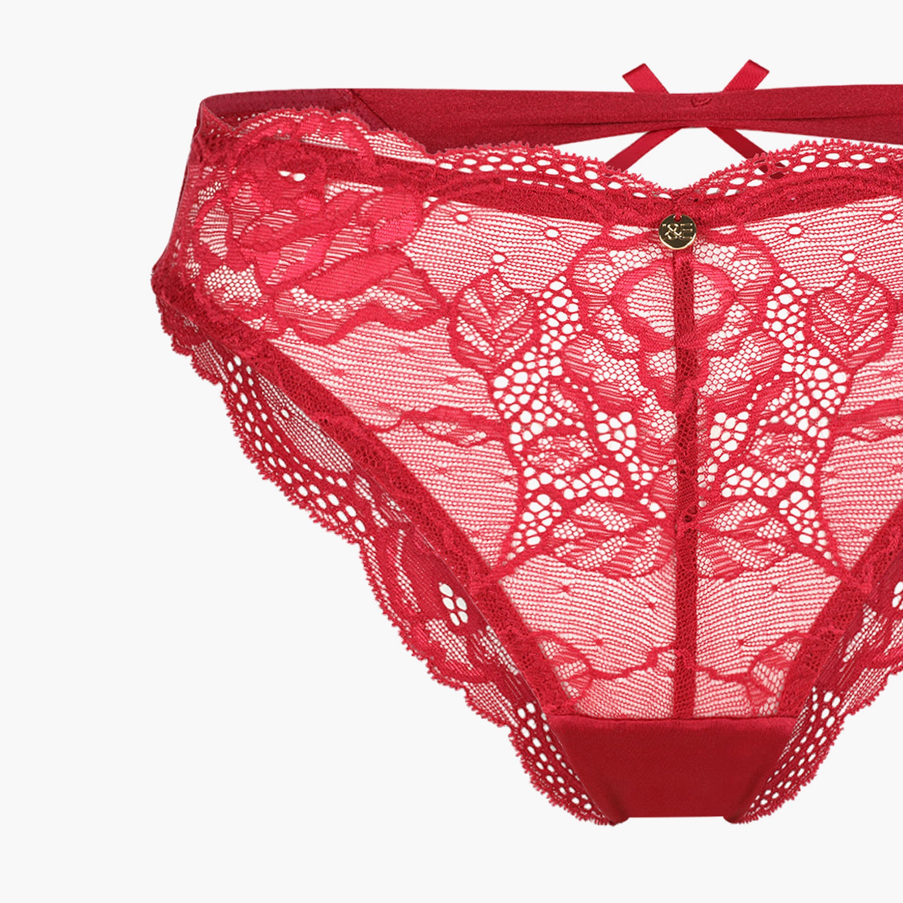 Isla & Evie Sexy Lace Medium Coverage Women's Bikini Panty-women-clothing-lingerie-panties-image-3