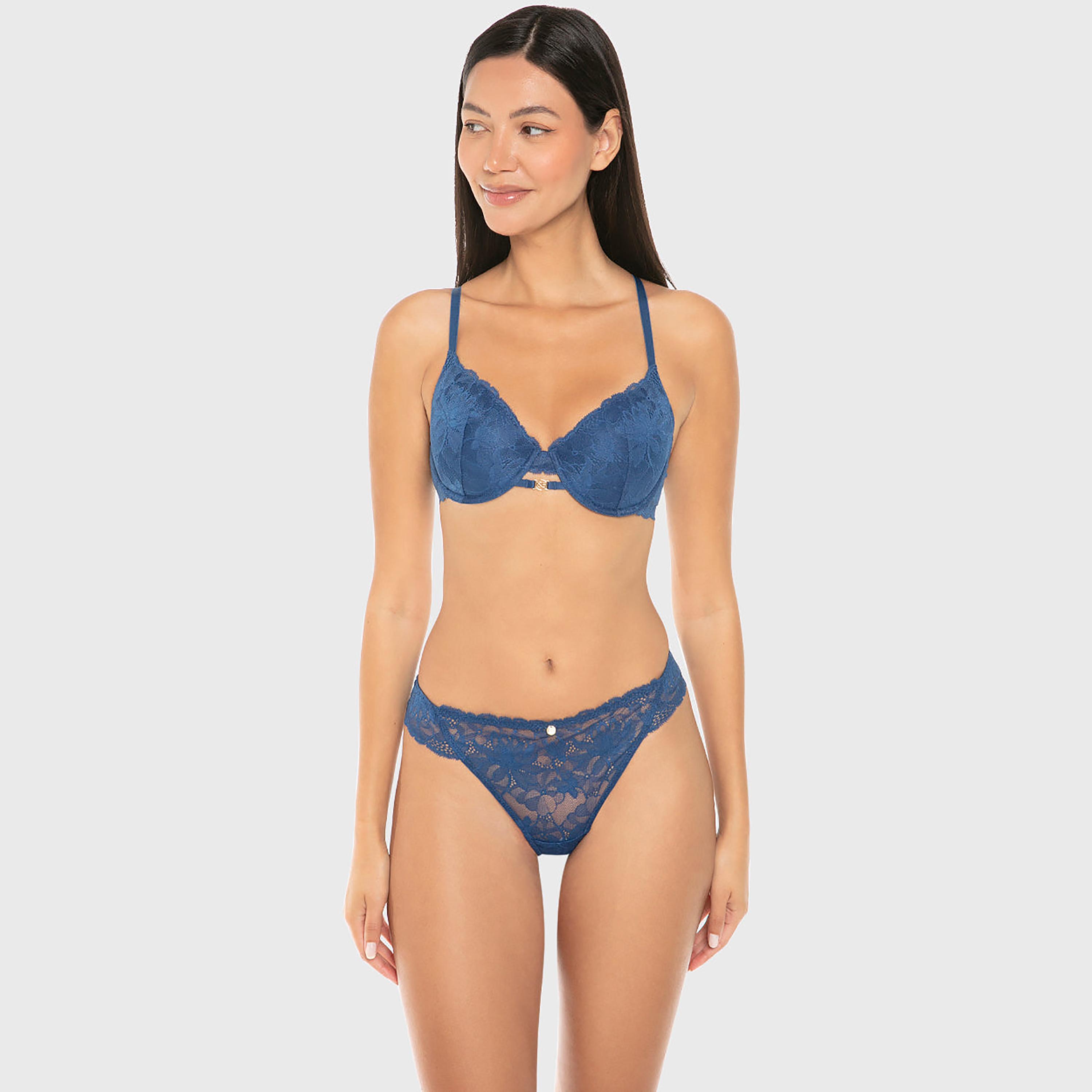 ملابس داخلية شيكي نسائي دانتيل بتغطية متوسطة باللون الأزرق من إيسلا اند إيفي-women-clothing-lingerie-panties-image-2