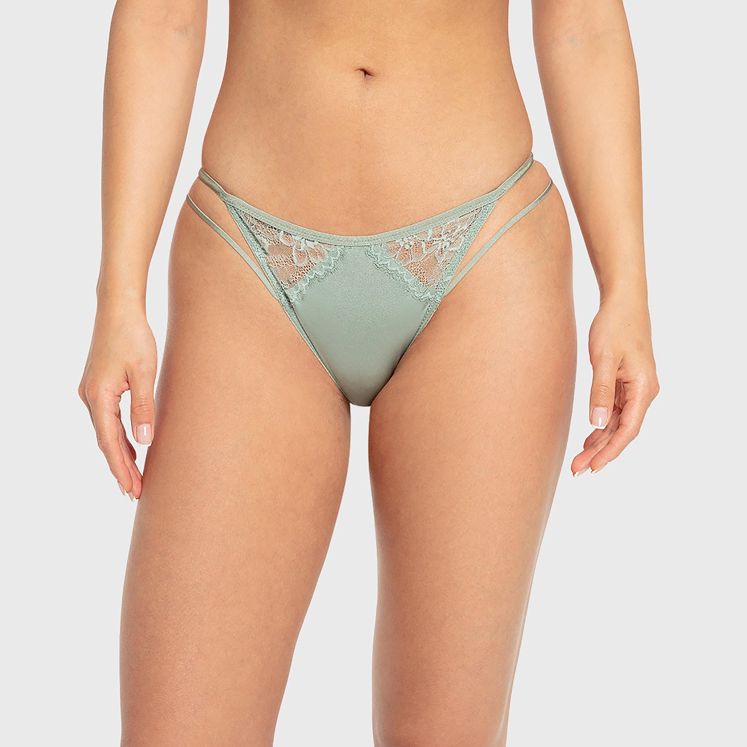 سروال داخلي نسائي شيكي بحواف دانتيل وتغطية منخفضة سيكسي فاشن من إيسلا آند إيفي-women-clothing-lingerie-panties-image-1