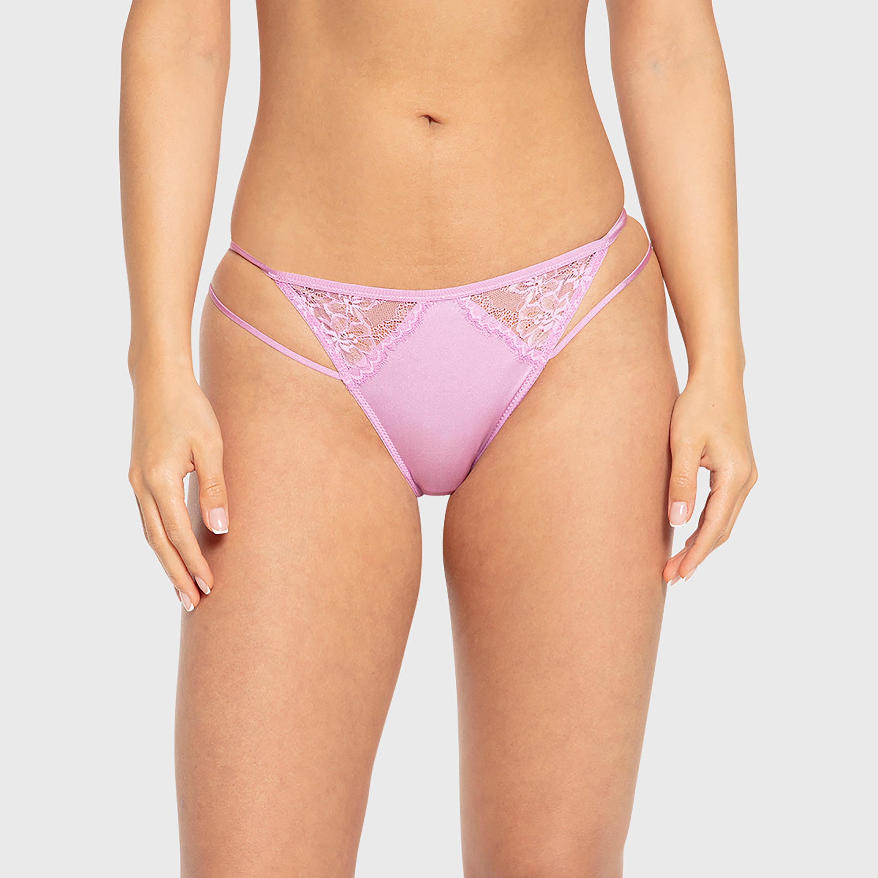 سروال داخلي نسائي شيكي بحواف دانتيل وتغطية منخفضة سيكسي فاشن من إيسلا آند إيفي-women-clothing-lingerie-panties-image-5