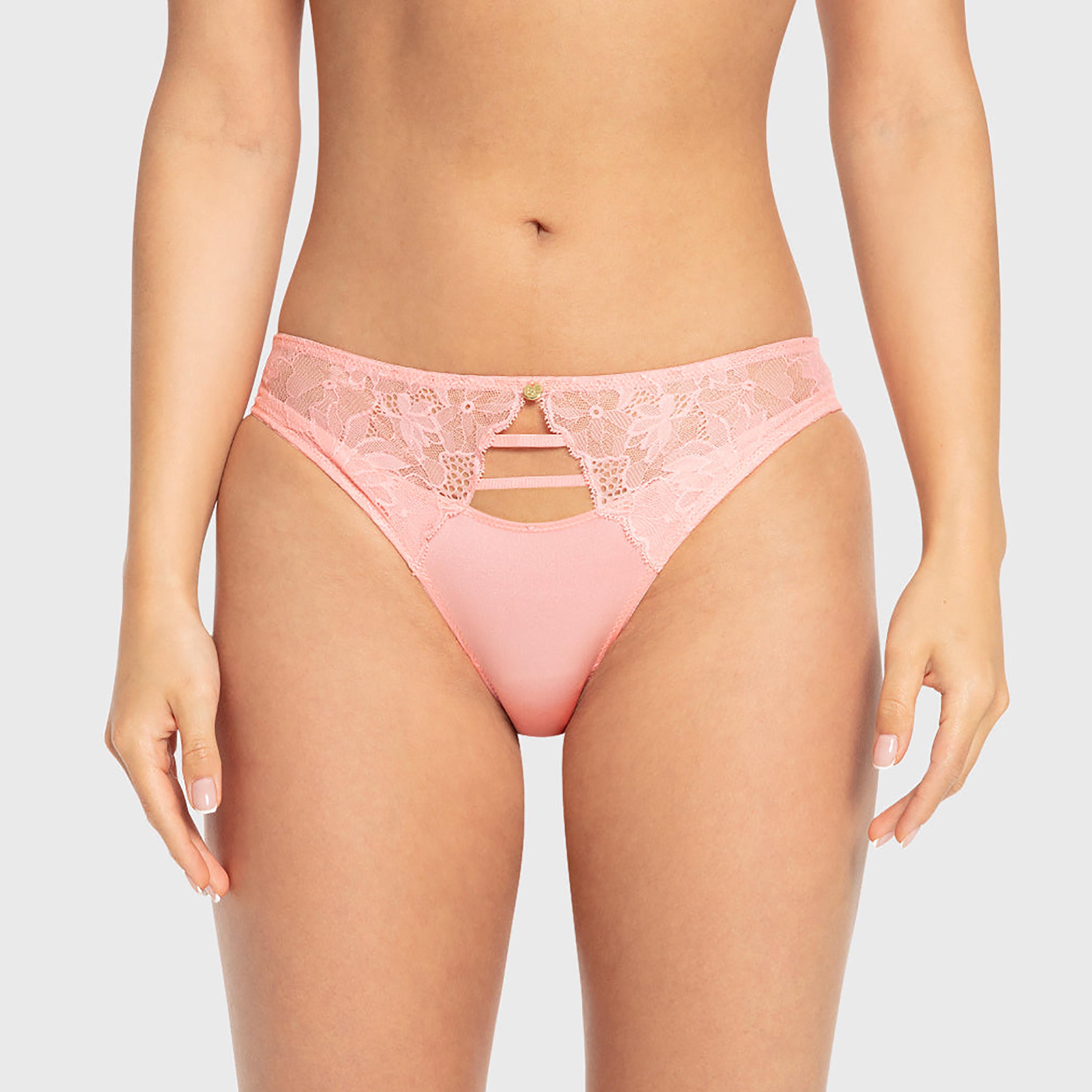 سروال داخلي نسائي شيكي بدانتيل زهور وتغطية متوسطة سيكسي فاشن من إيسلا آند إيفي-women-clothing-lingerie-panties-image-1