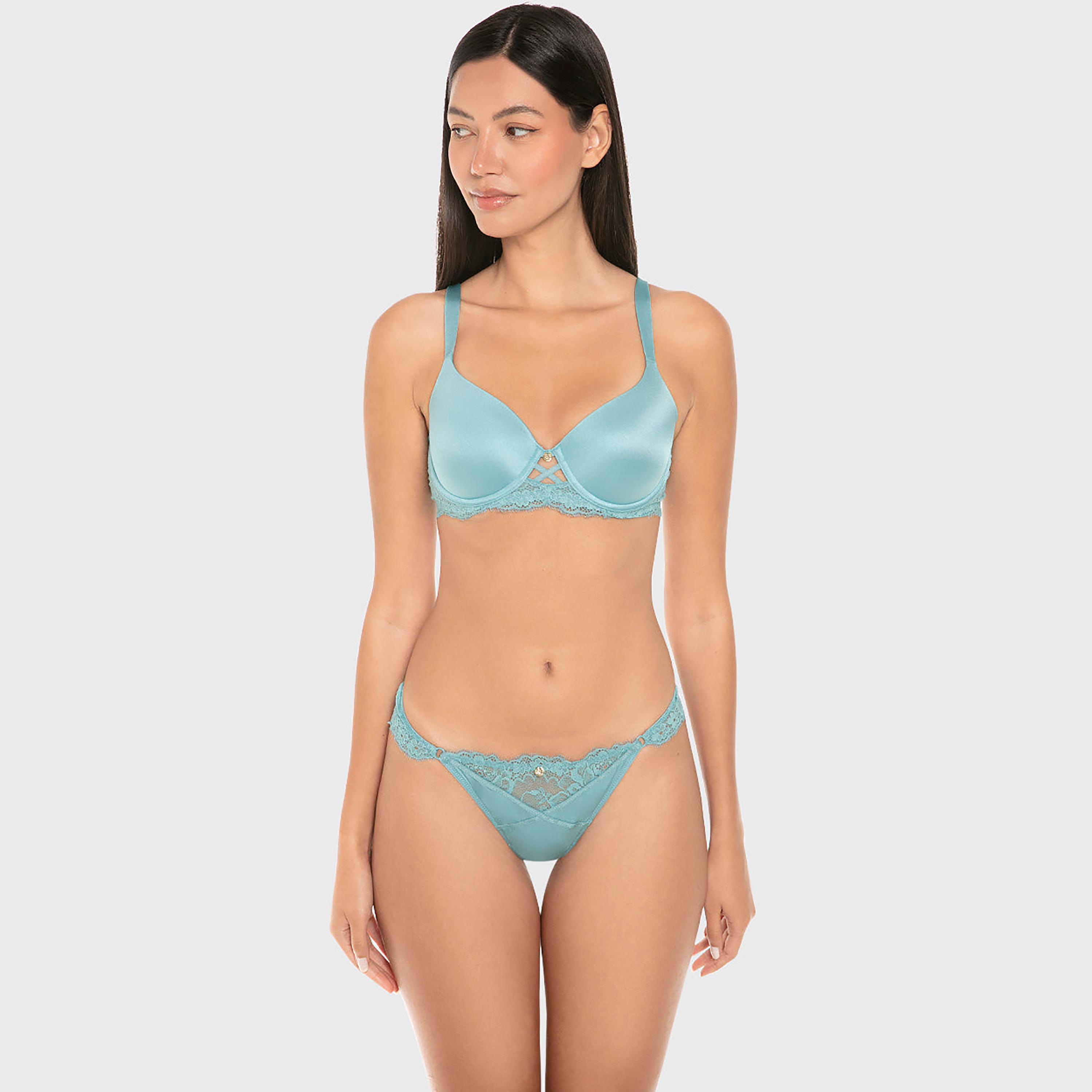 Isla & Evie Luxe Fashion Lace Low Coverage Women's Thong Panty-women-clothing-lingerie-panties-image-2