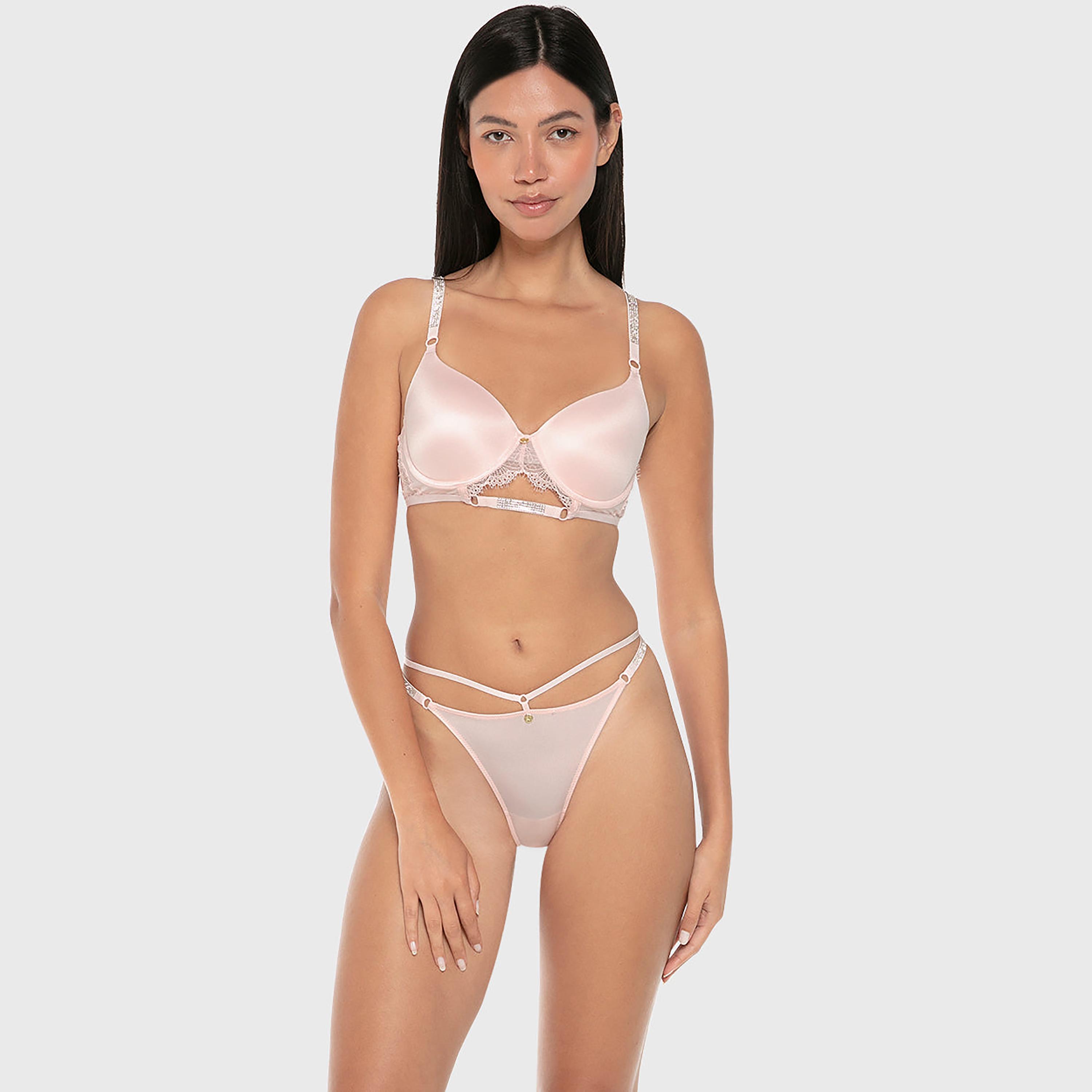 Isla & Evie Plain Low Coverage Women's Thong Panty-women-clothing-lingerie-panties-image-2