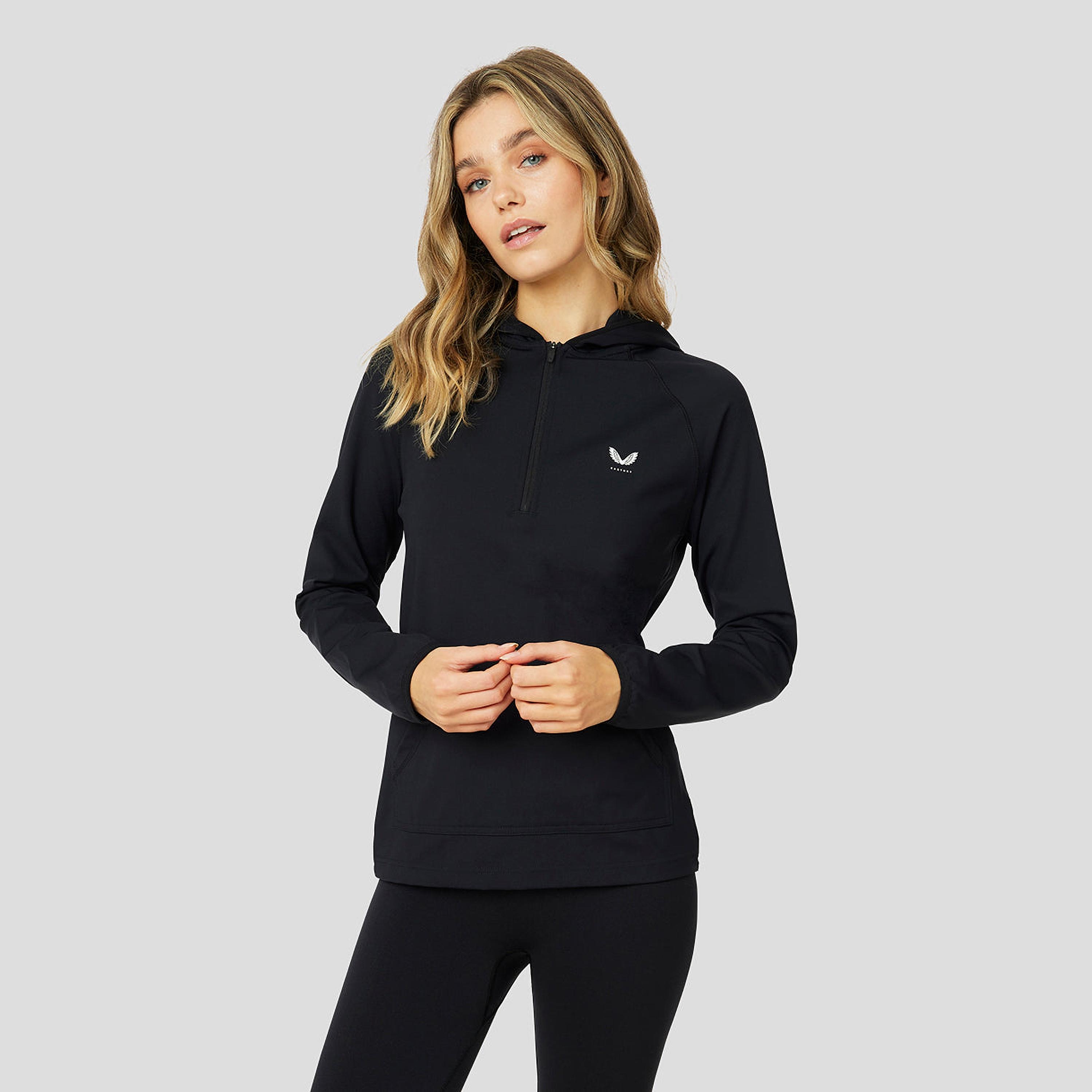 Castore Women's Hooded Neck Long Sleeves Protek 1/4 Zip Midlayer-women-clothing-hoodiesandsweatshirts-hoodies-image-1