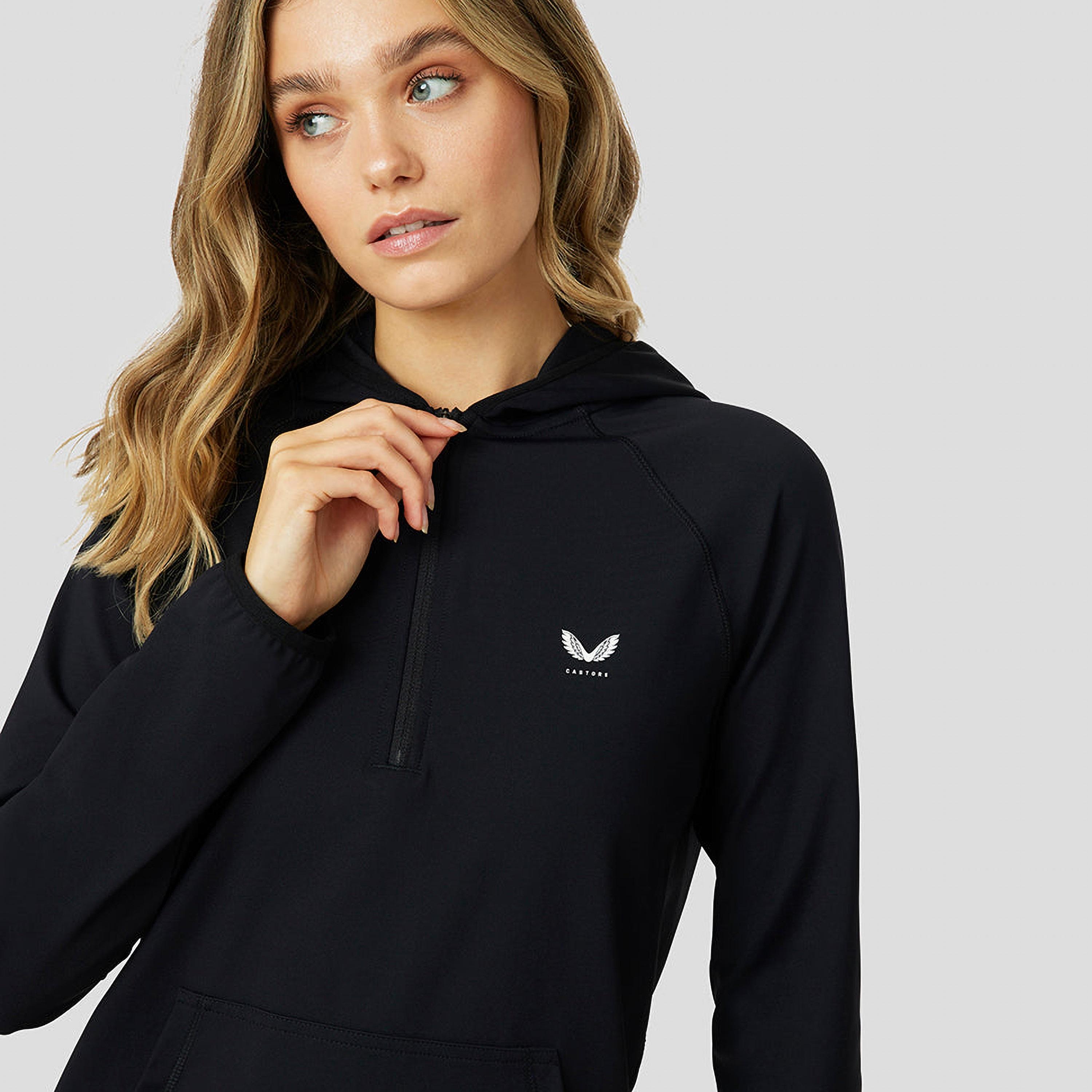 Castore Women's Hooded Neck Long Sleeves Protek 1/4 Zip Midlayer-women-clothing-hoodiesandsweatshirts-hoodies-image-3