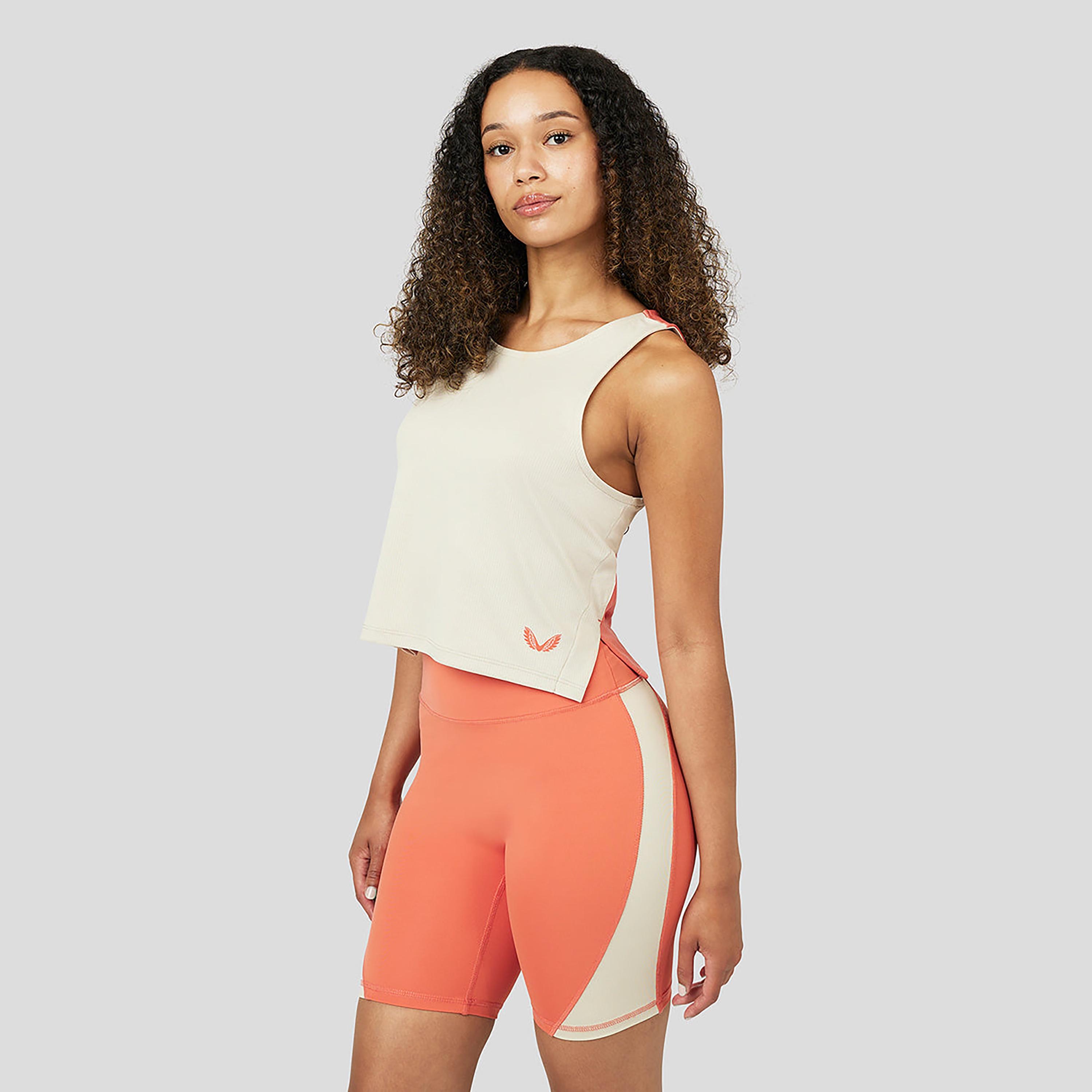 Castore Women's Round Neck Sleeveless Overlap Tank Top - White-sports-women-clothing-tshirtsandvests-image-1
