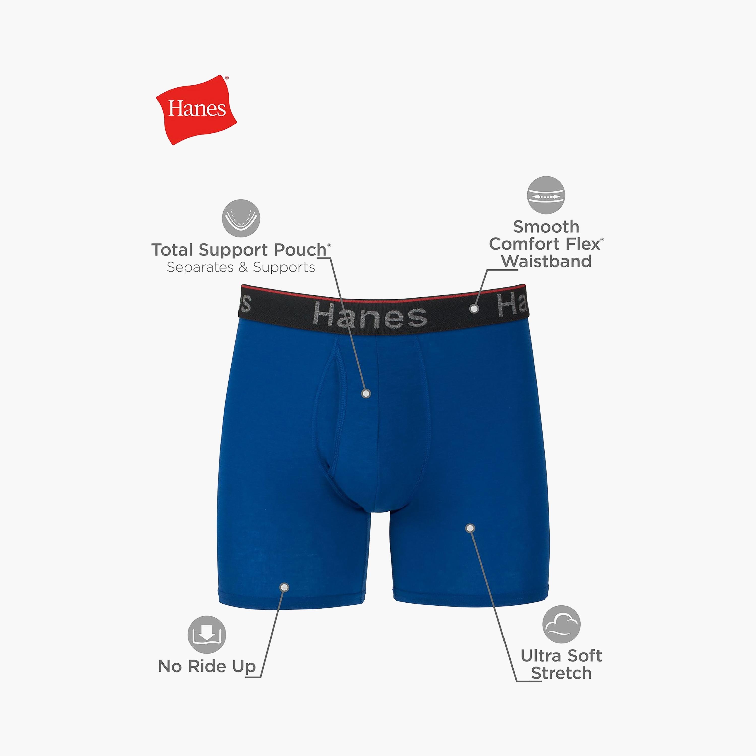 Hanes Pack of 3 Brand Print Waistband Men's Boxer Briefs-men-clothing-innerwear-underwear-image-5