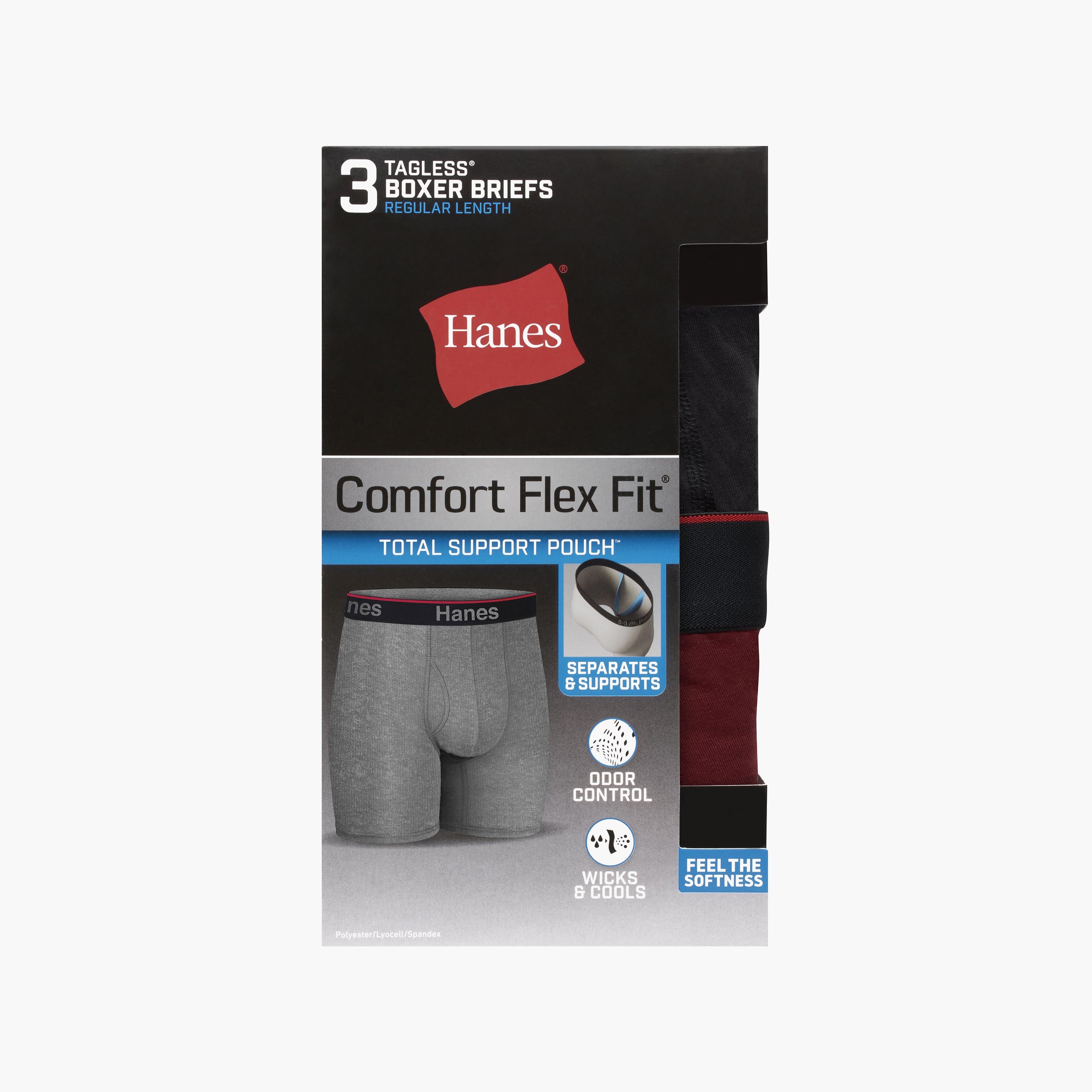 Hanes Pack of 3 Brand Print Waistband Men's Boxer Briefs-men-clothing-innerwear-underwear-image-6