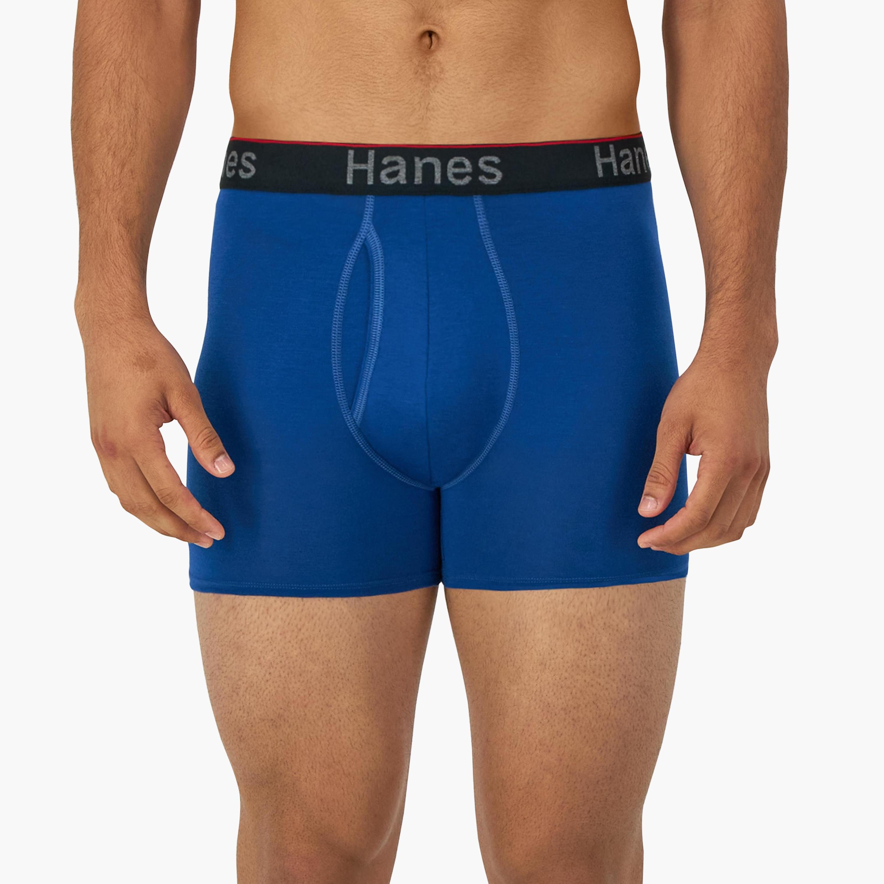Hanes Pack of 3 Brand Print Waistband Men's Trunks-men-clothing-innerwear-underwear-image-2