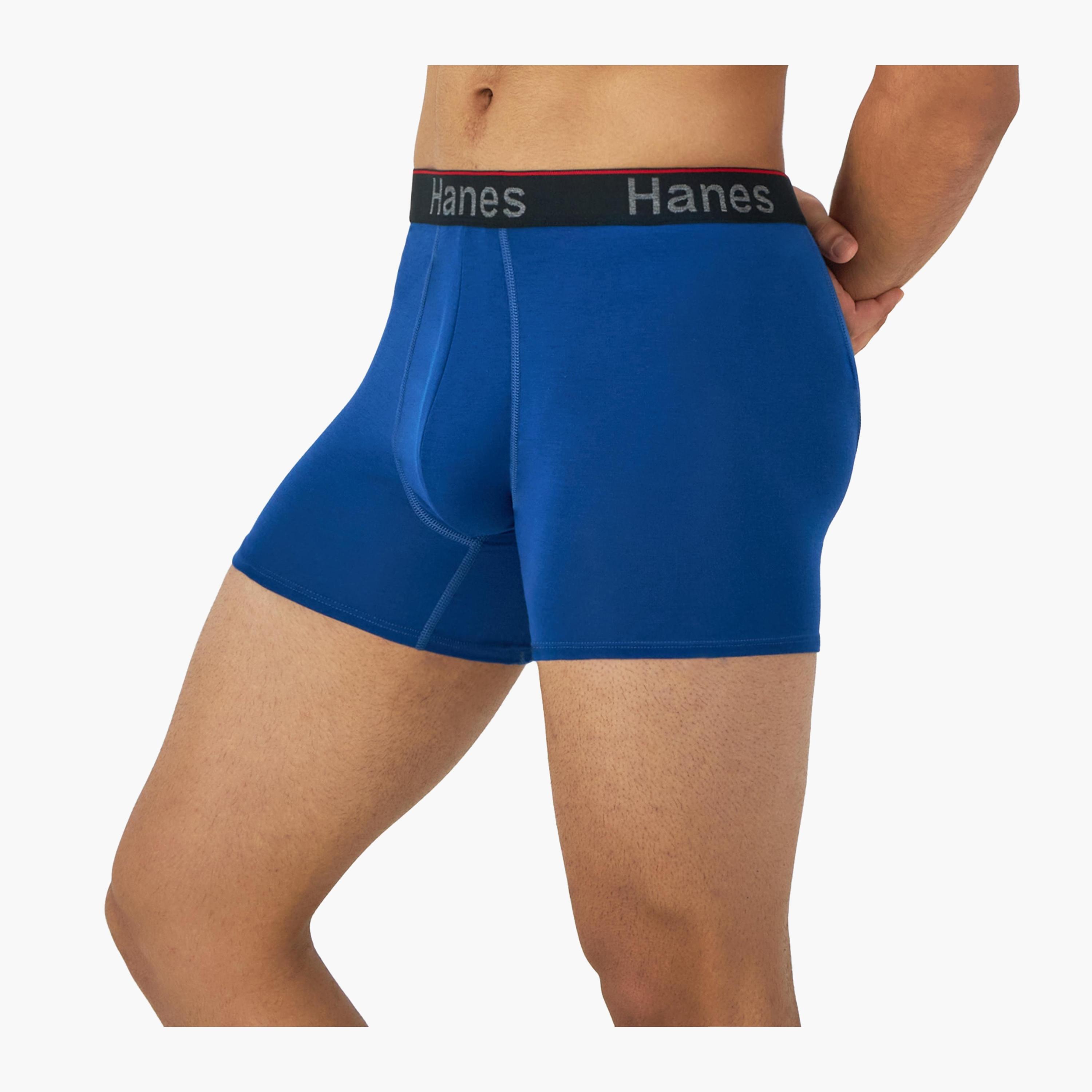 Hanes Pack of 3 Brand Print Waistband Men's Trunks-men-clothing-innerwear-underwear-image-3