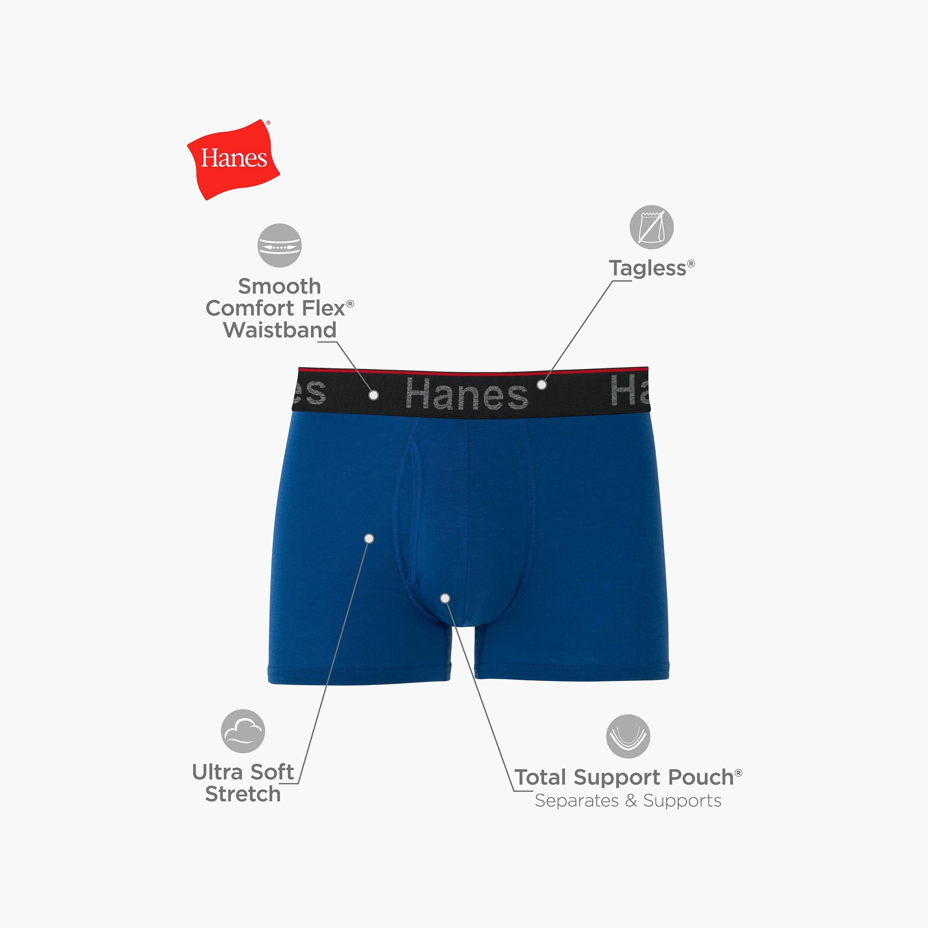 Hanes Pack of 3 Brand Print Waistband Men's Trunks-men-clothing-innerwear-underwear-image-5