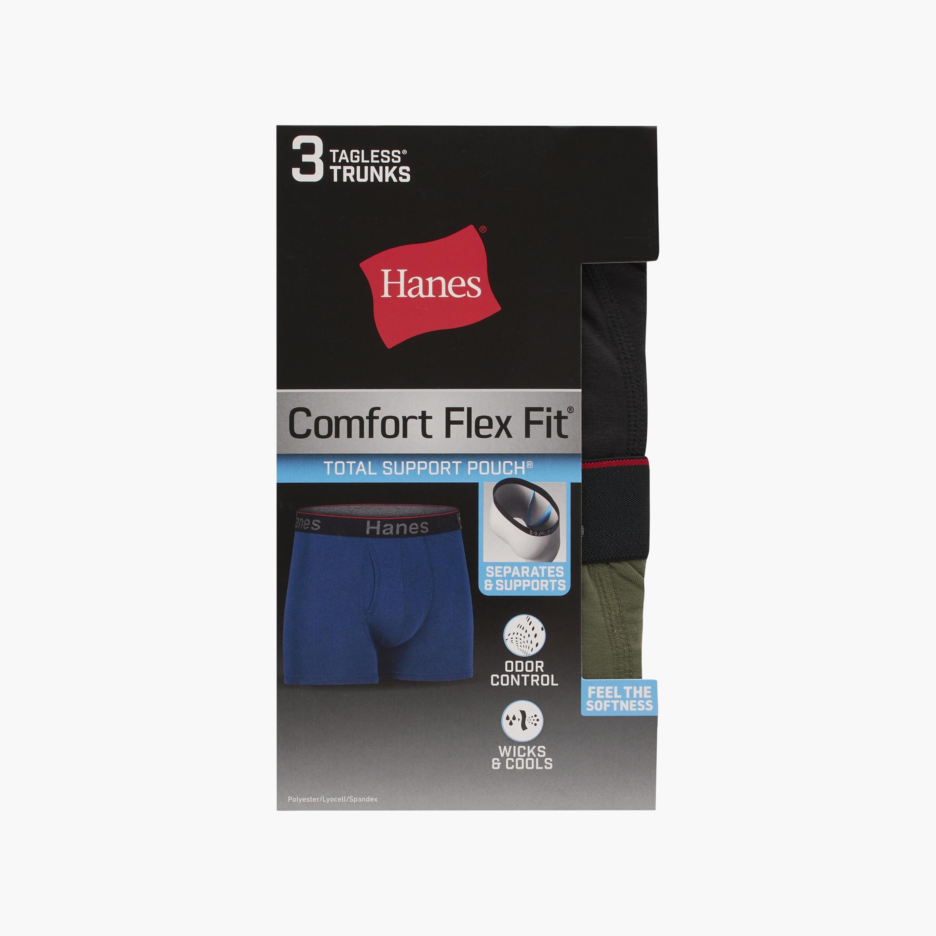Hanes Pack of 3 Brand Print Waistband Men's Trunks-men-clothing-innerwear-underwear-image-6