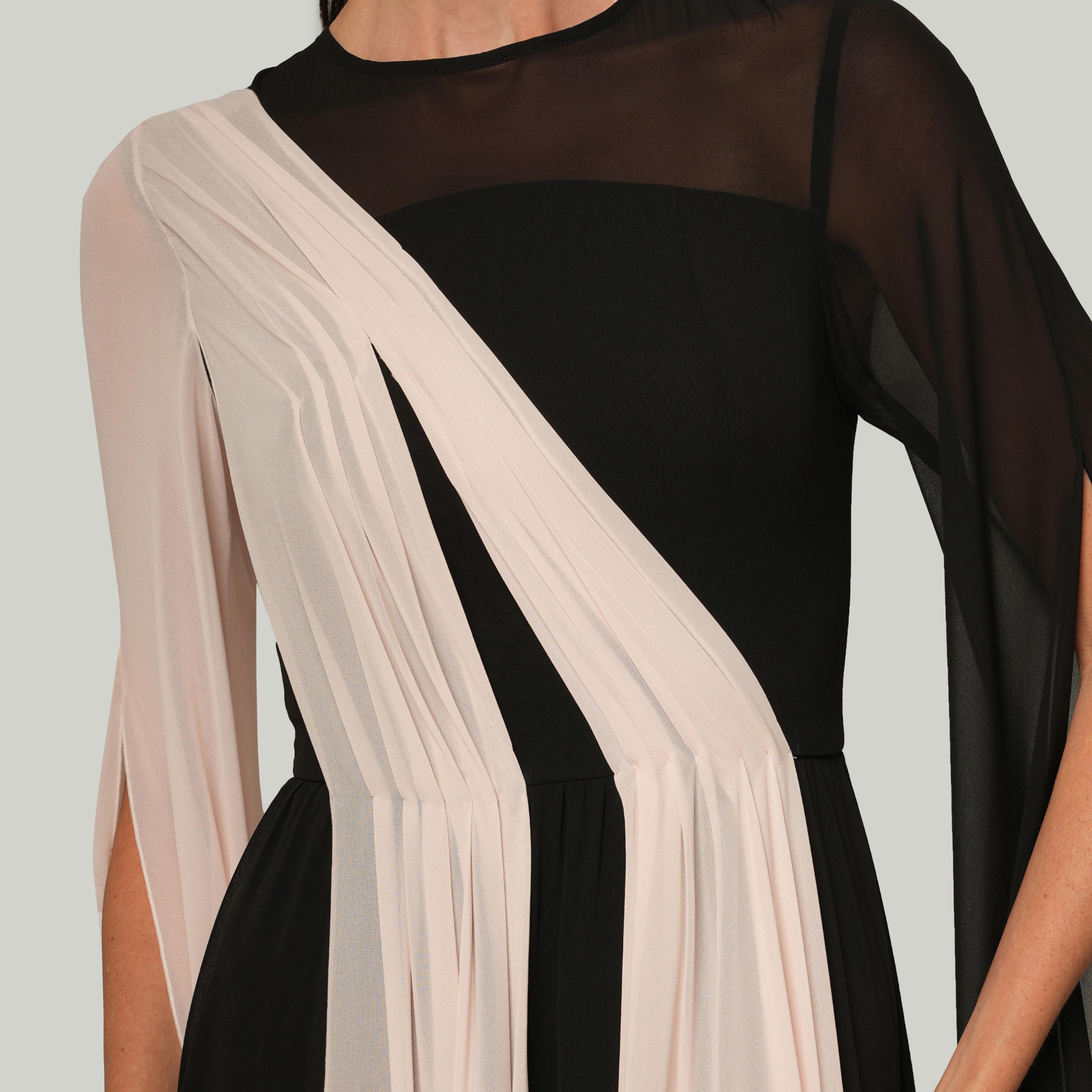 Chase Label Basma Chiffon Cape Sleeves Drape Style Women's Evening Maxi Dress-women-clothing-dresses-image-4