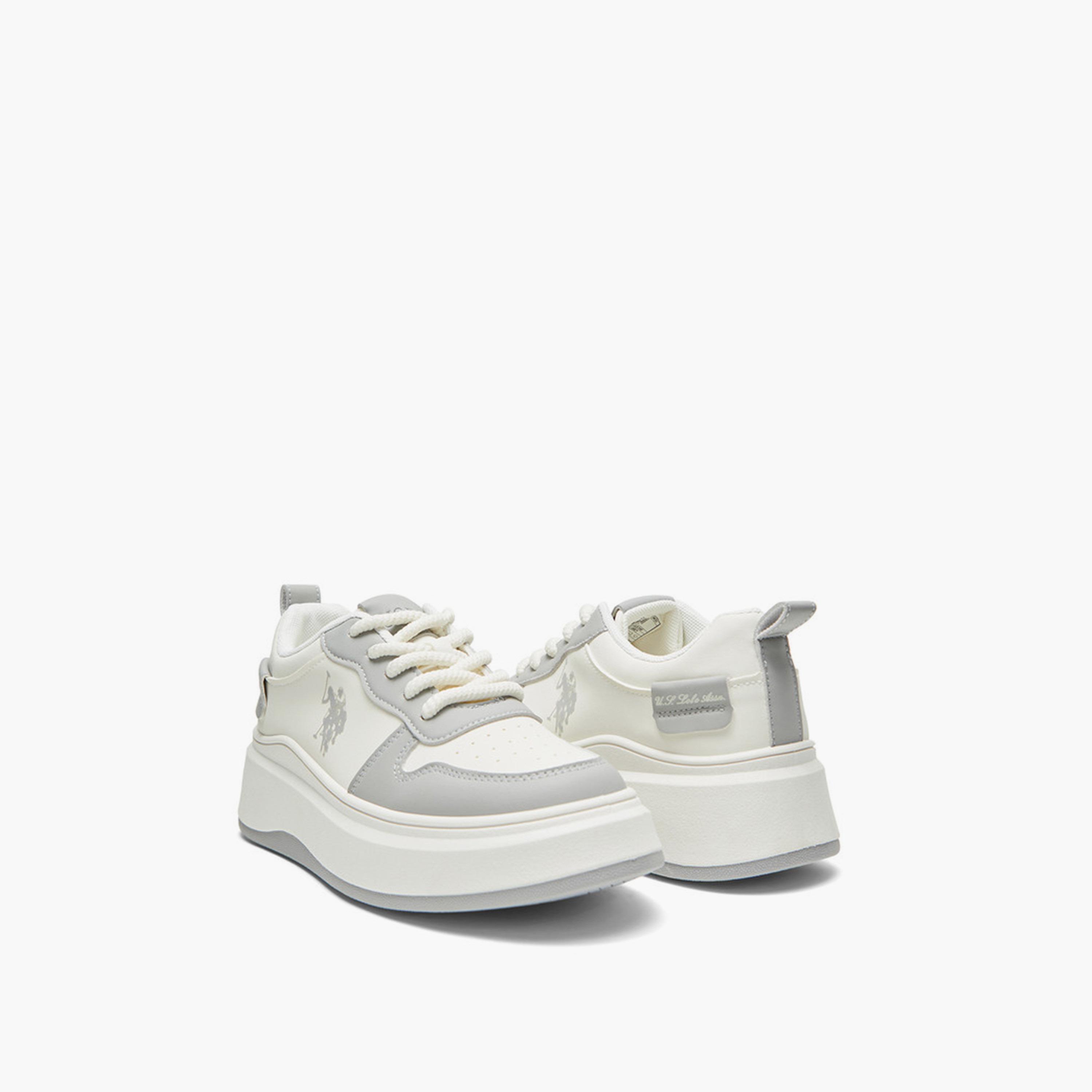 U.S. Polo Assn Women's Lace-Up Low Ankle Sneakers | CHAPPY-GLB-5FX-women-shoes-sneakers-image-2